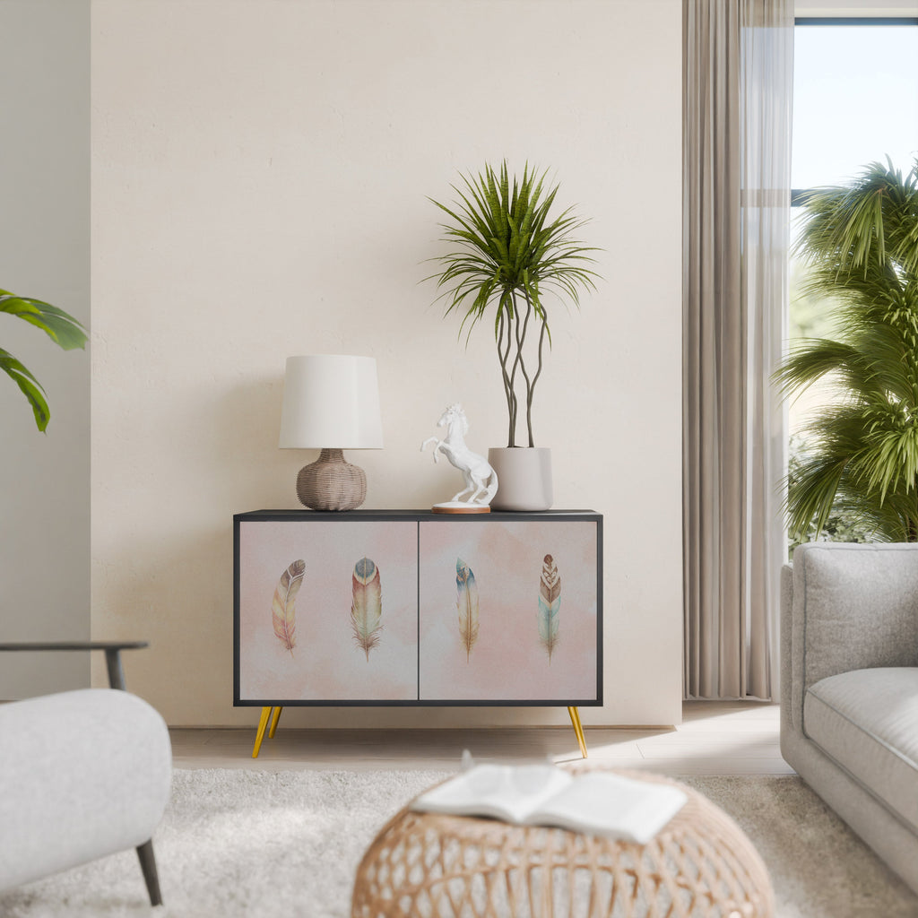 Buffet 2 portes DELIQUESCE en finition noire