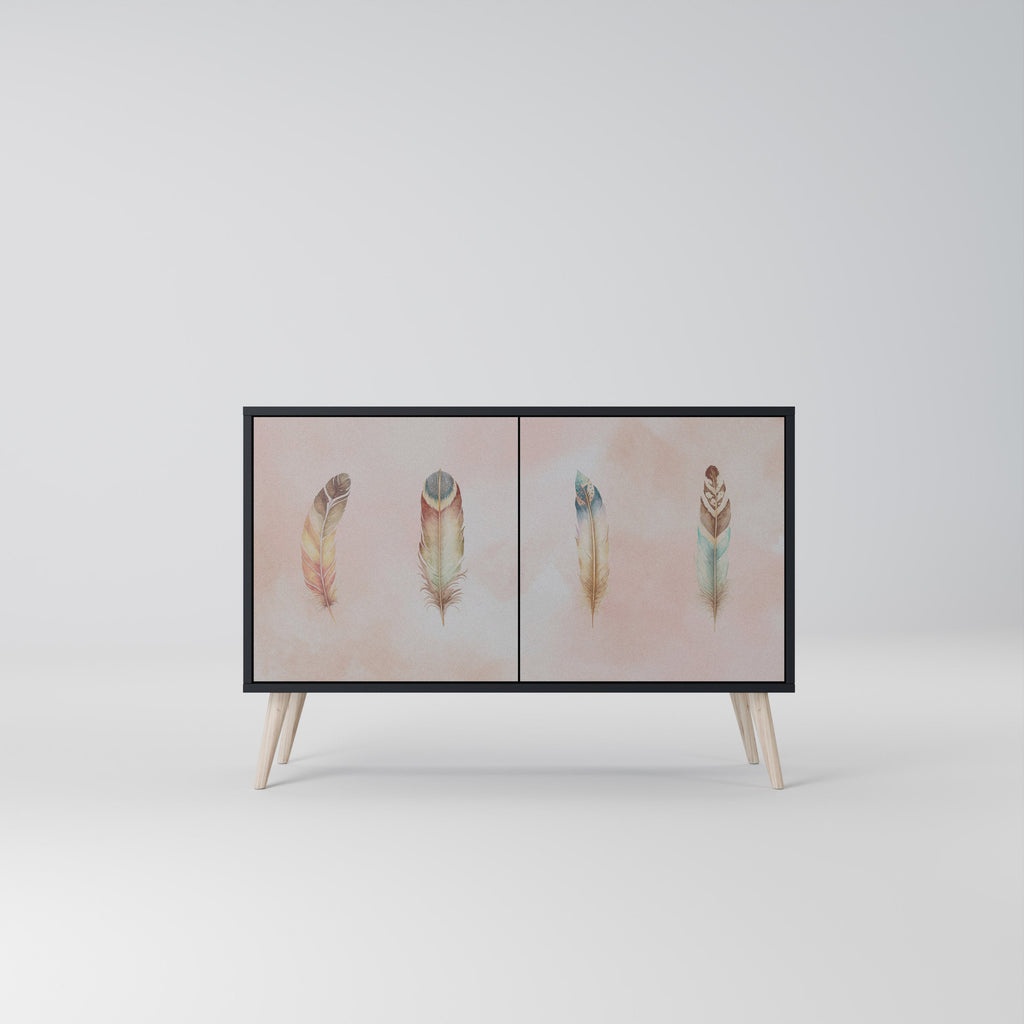 Buffet 2 portes DELIQUESCE en finition noire