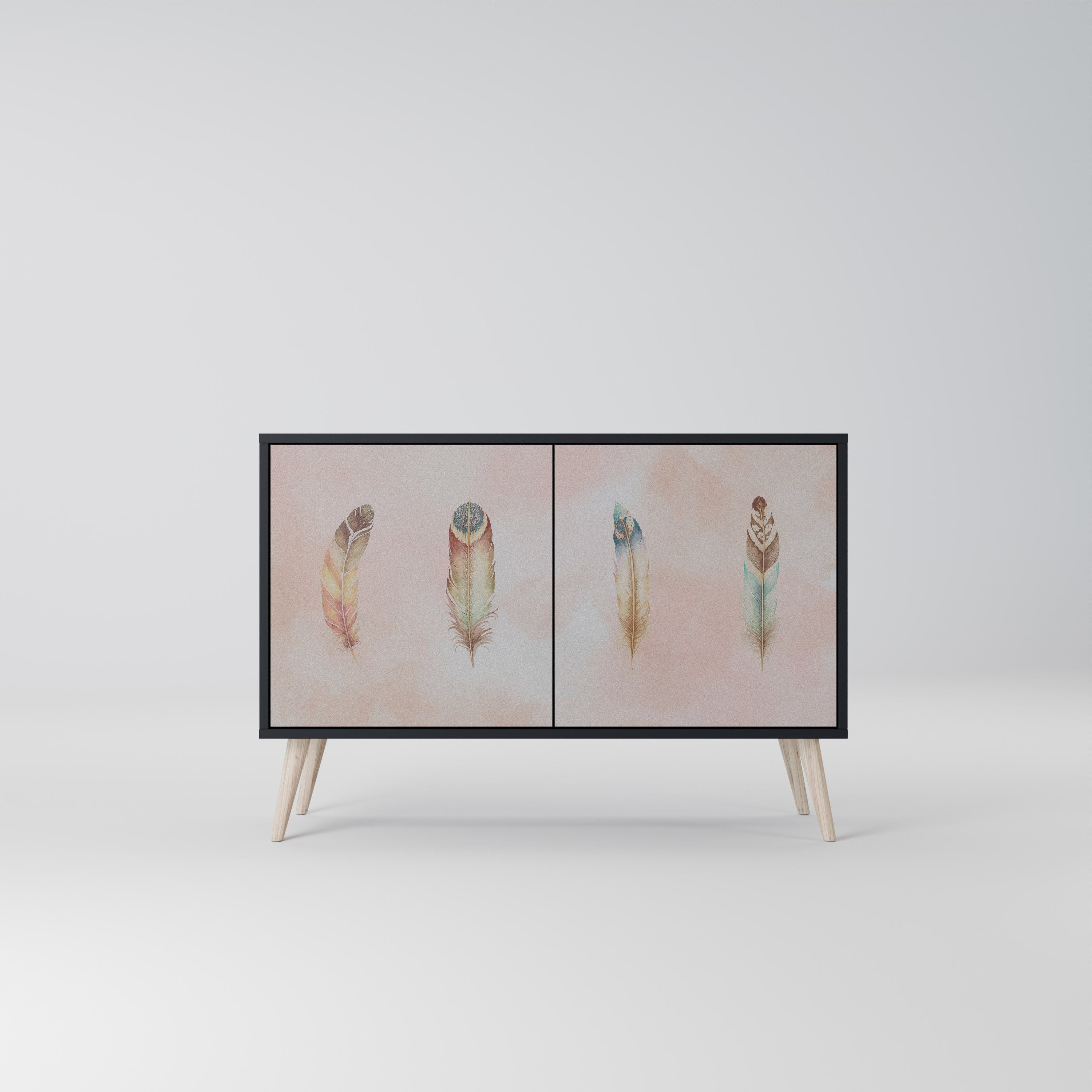 Buffet 2 portes DELIQUESCE en finition noire