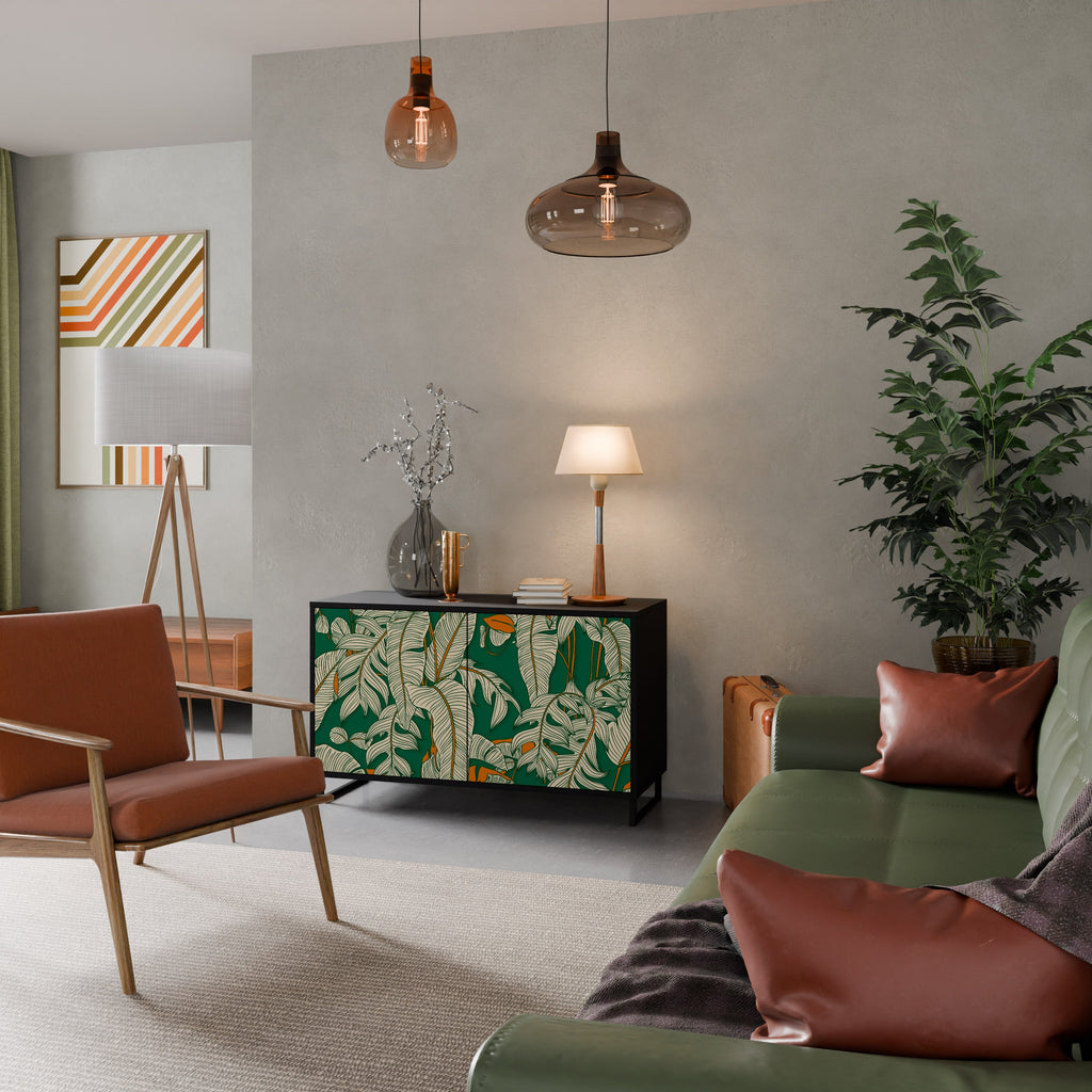 Buffet 2 portes VERDANT PLEASURES finition noire