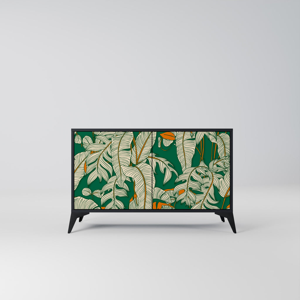 Buffet 2 portes VERDANT PLEASURES finition noire