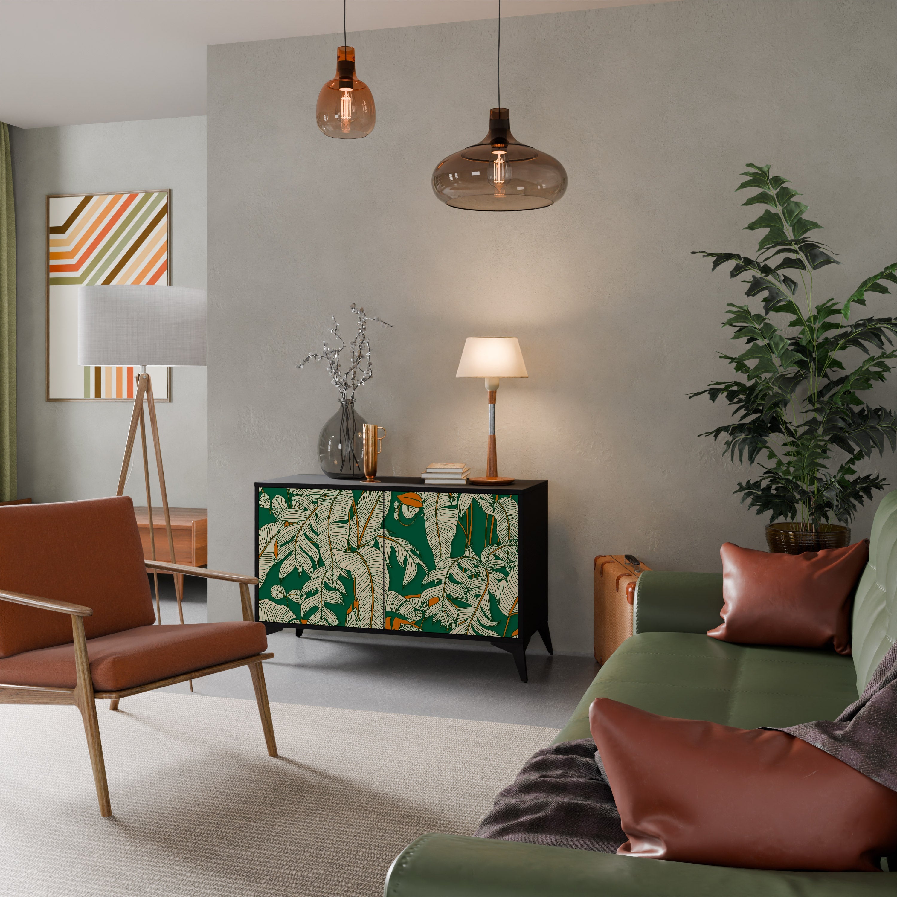 Buffet 2 portes VERDANT PLEASURES finition noire