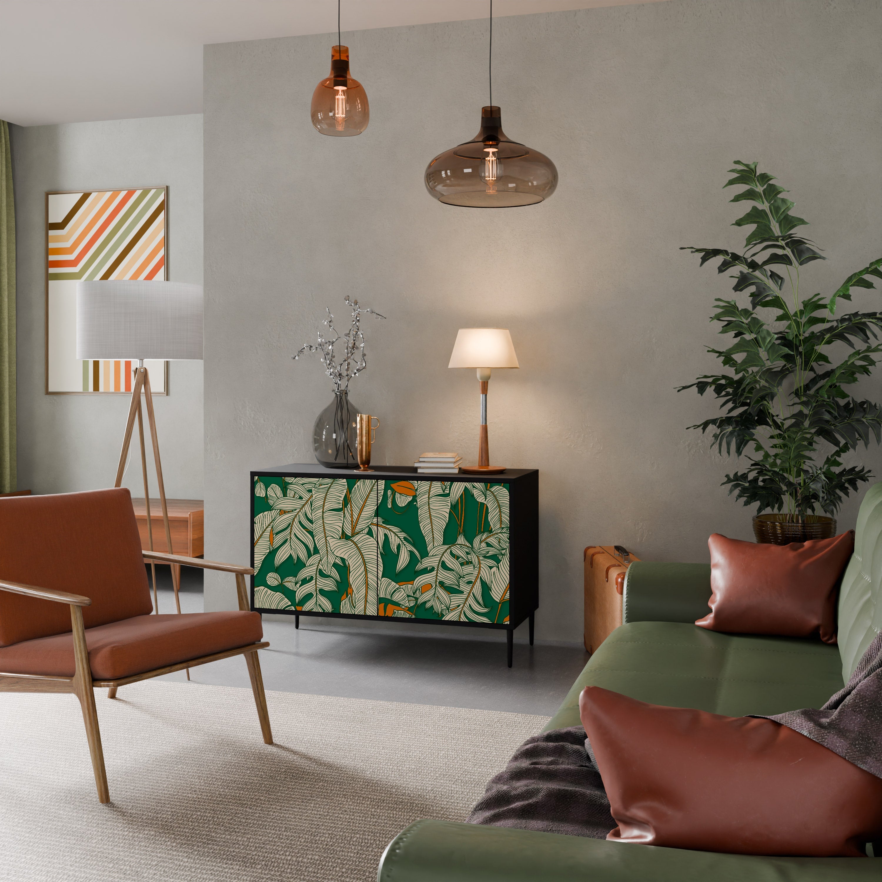 Buffet 2 portes VERDANT PLEASURES finition noire