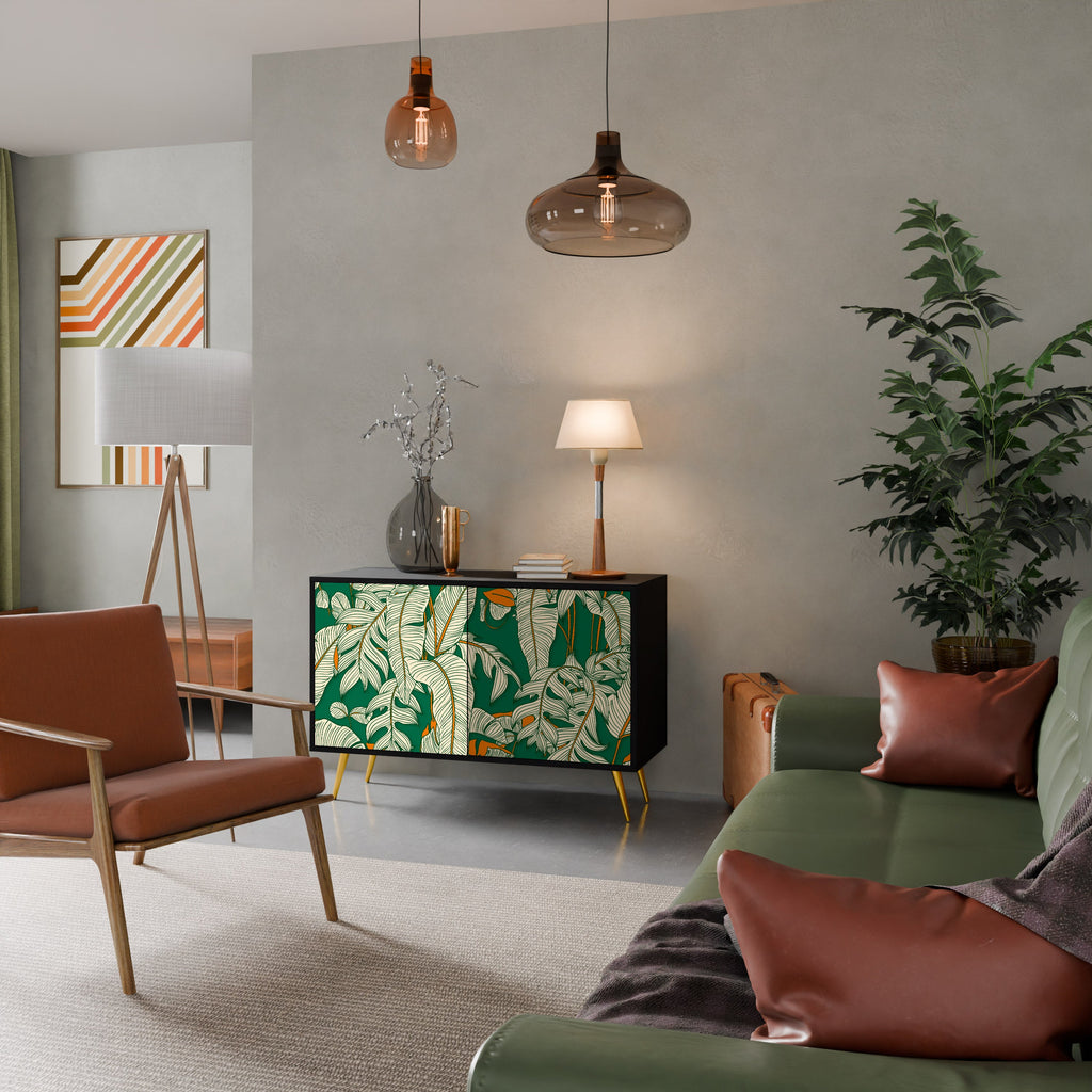 Buffet 2 portes VERDANT PLEASURES finition noire