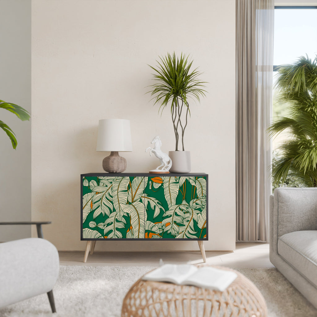 Buffet 2 portes VERDANT PLEASURES finition noire