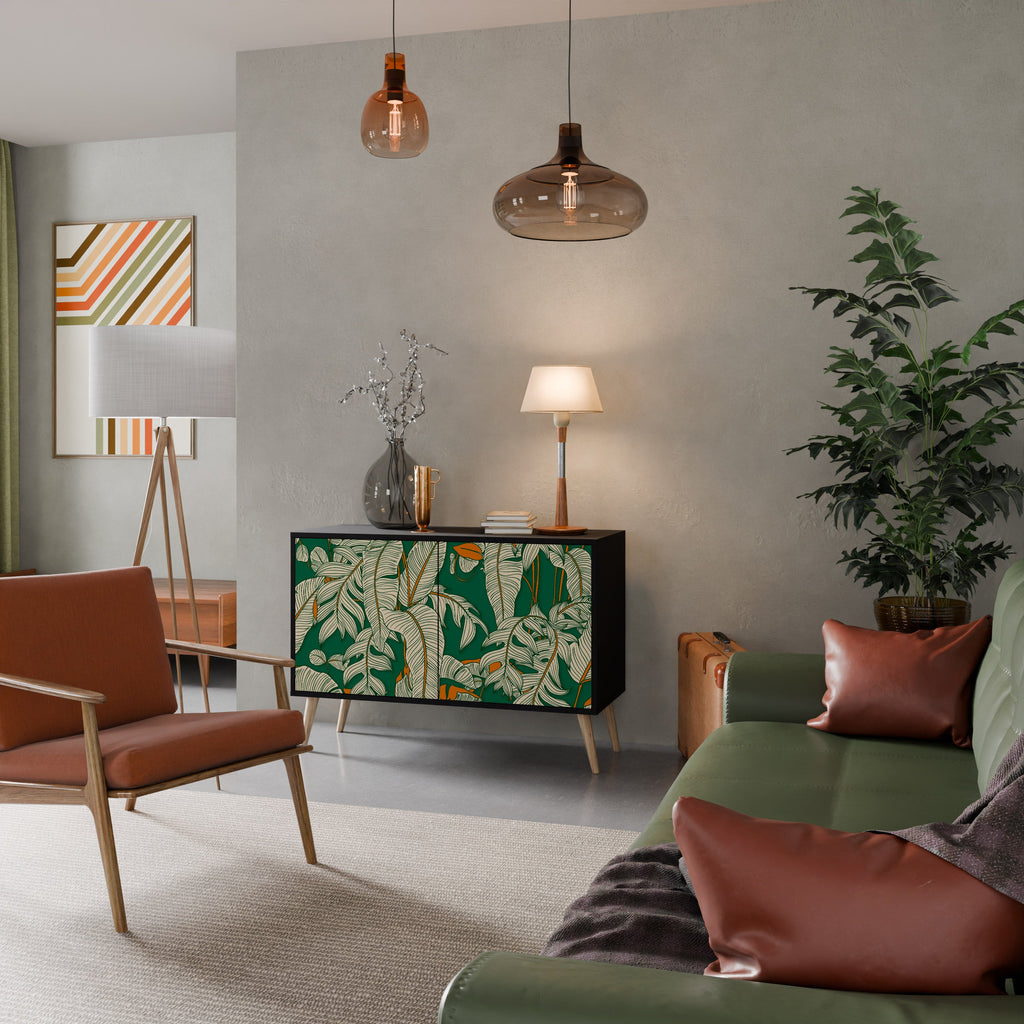 Buffet 2 portes VERDANT PLEASURES finition noire