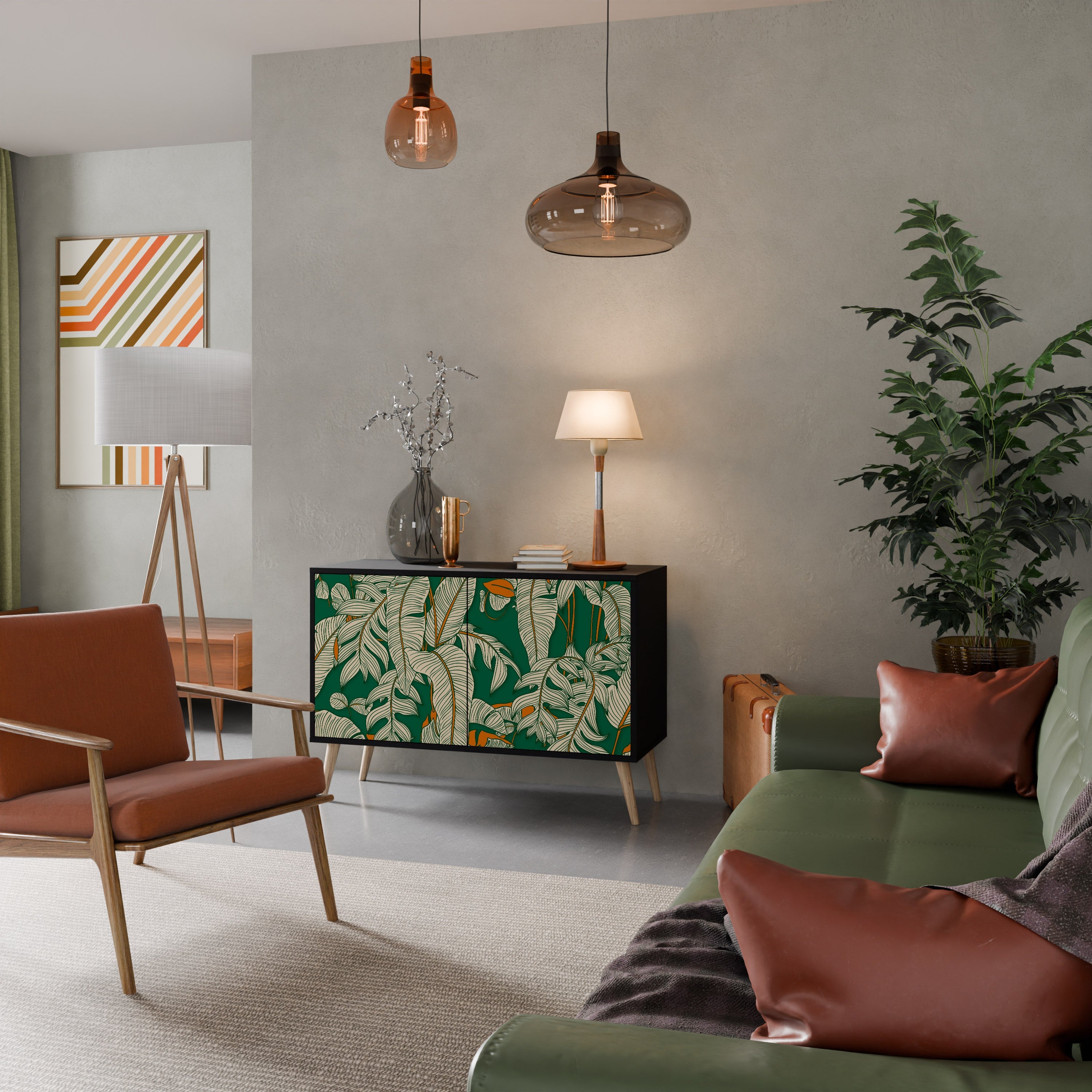 Buffet 2 portes VERDANT PLEASURES finition noire