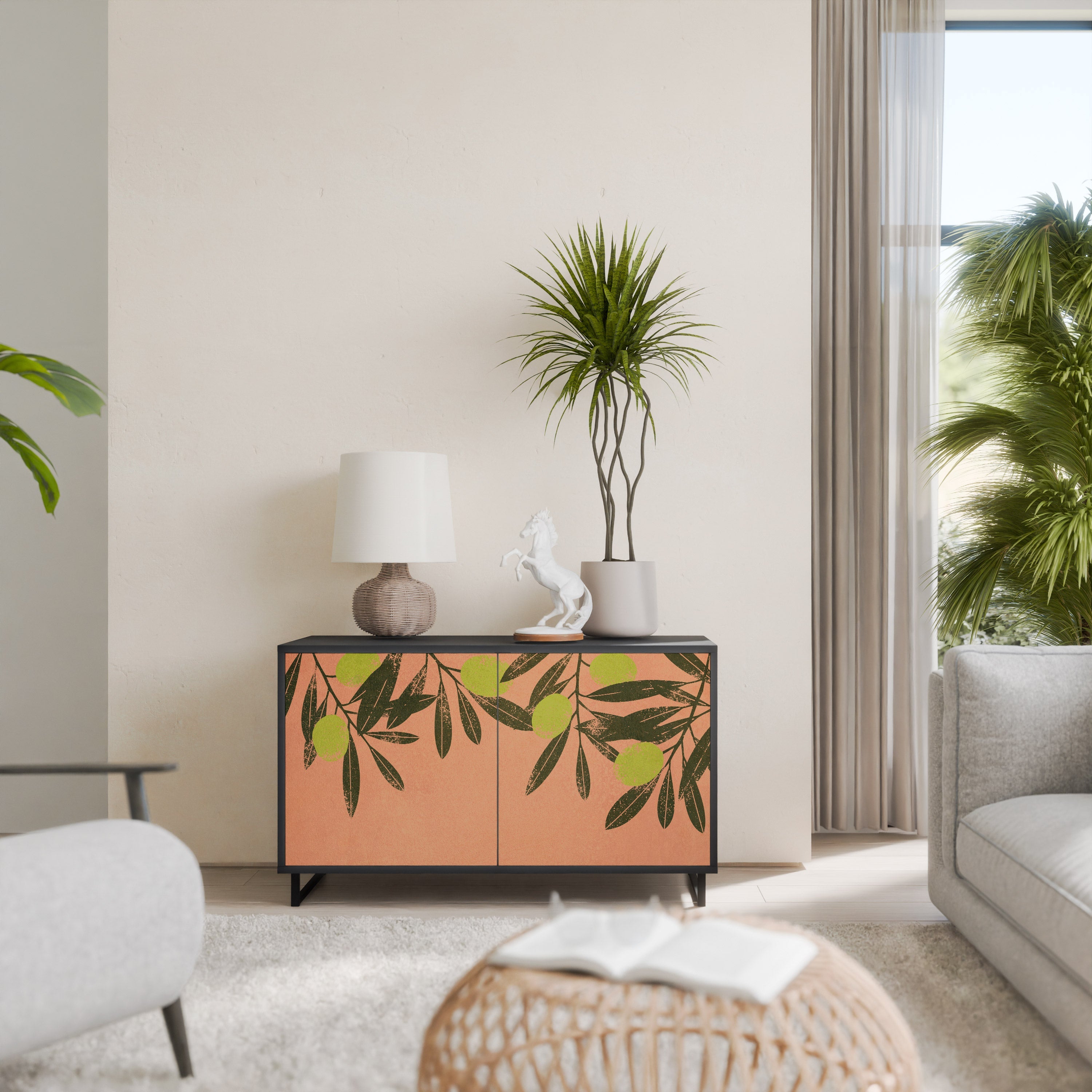 Buffet 2 portes JUICY OLIVES finition noire