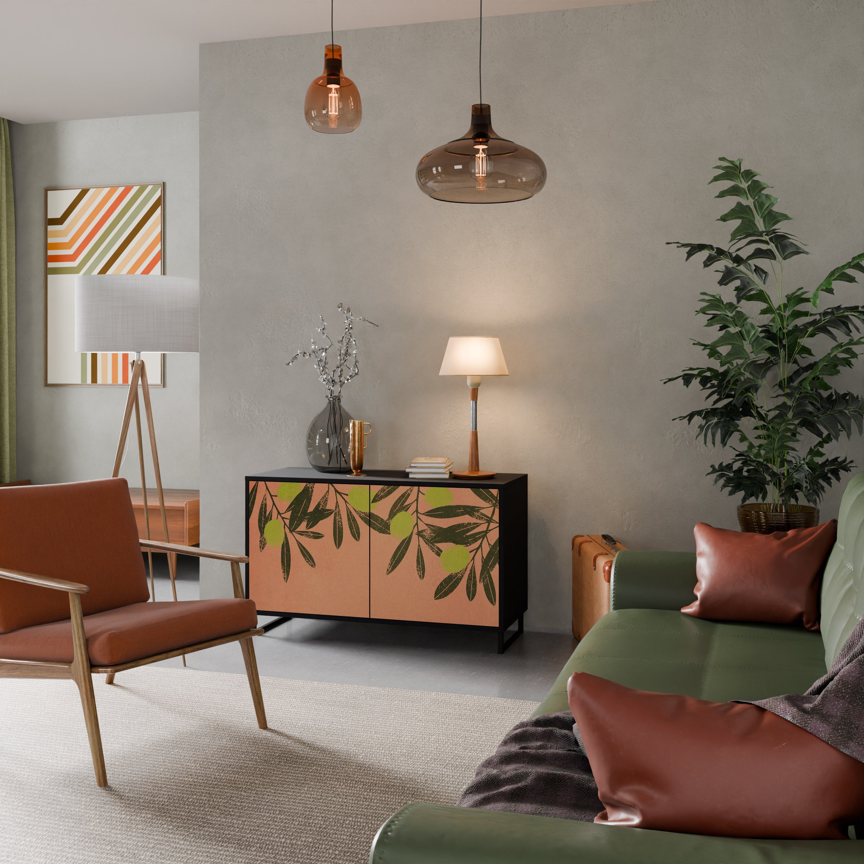 Buffet 2 portes JUICY OLIVES finition noire