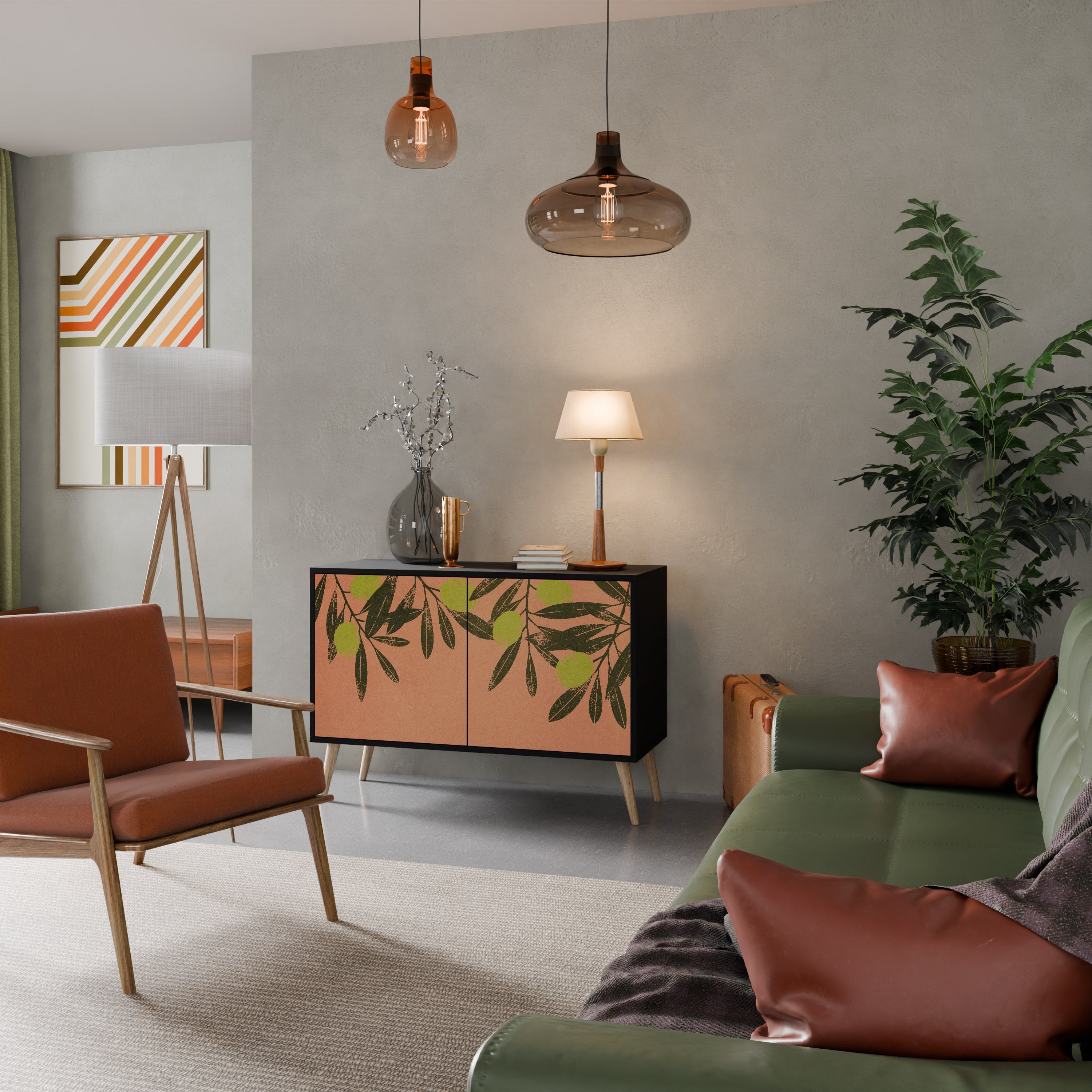 Buffet 2 portes JUICY OLIVES finition noire