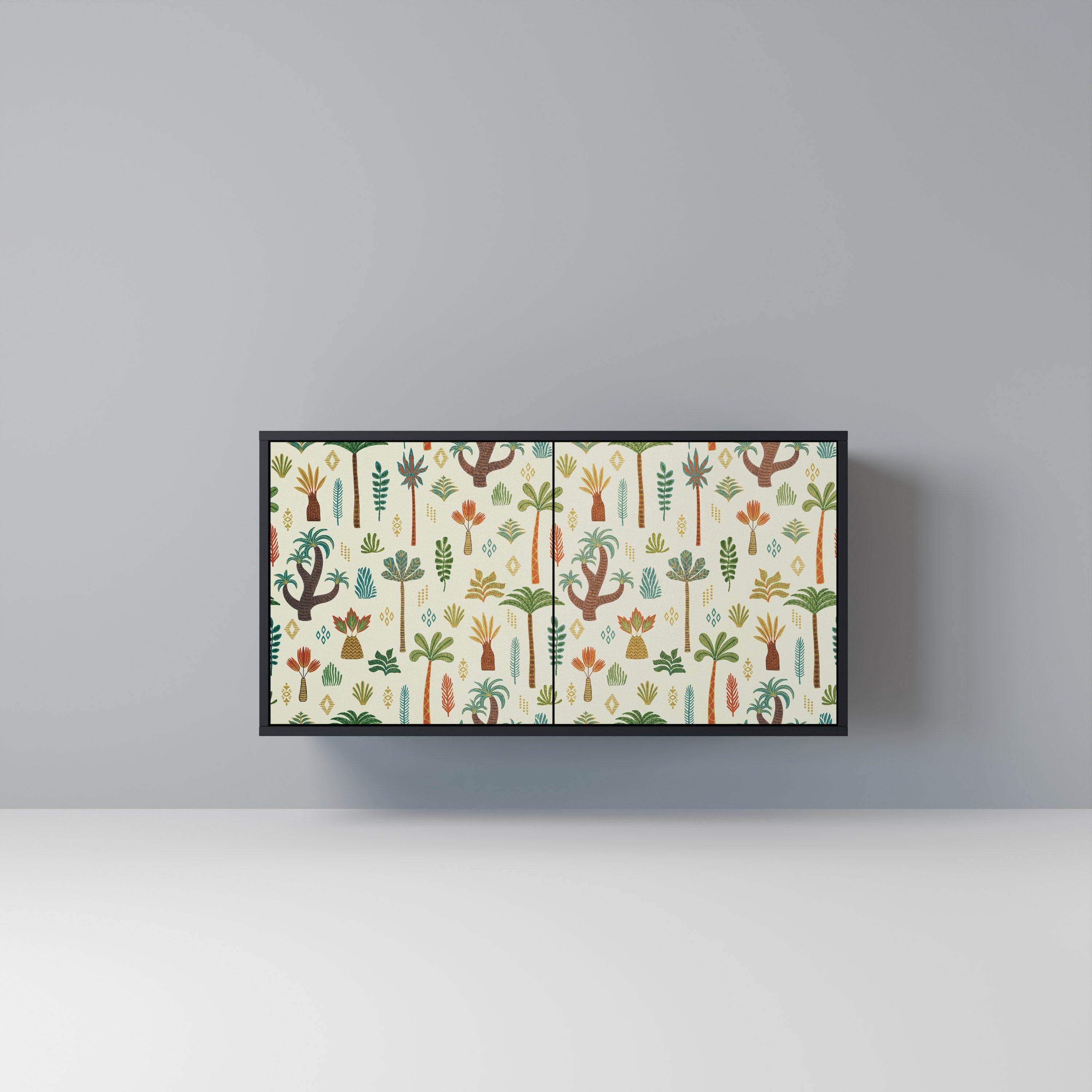 Buffet 2 portes PALM SPRING finition noire