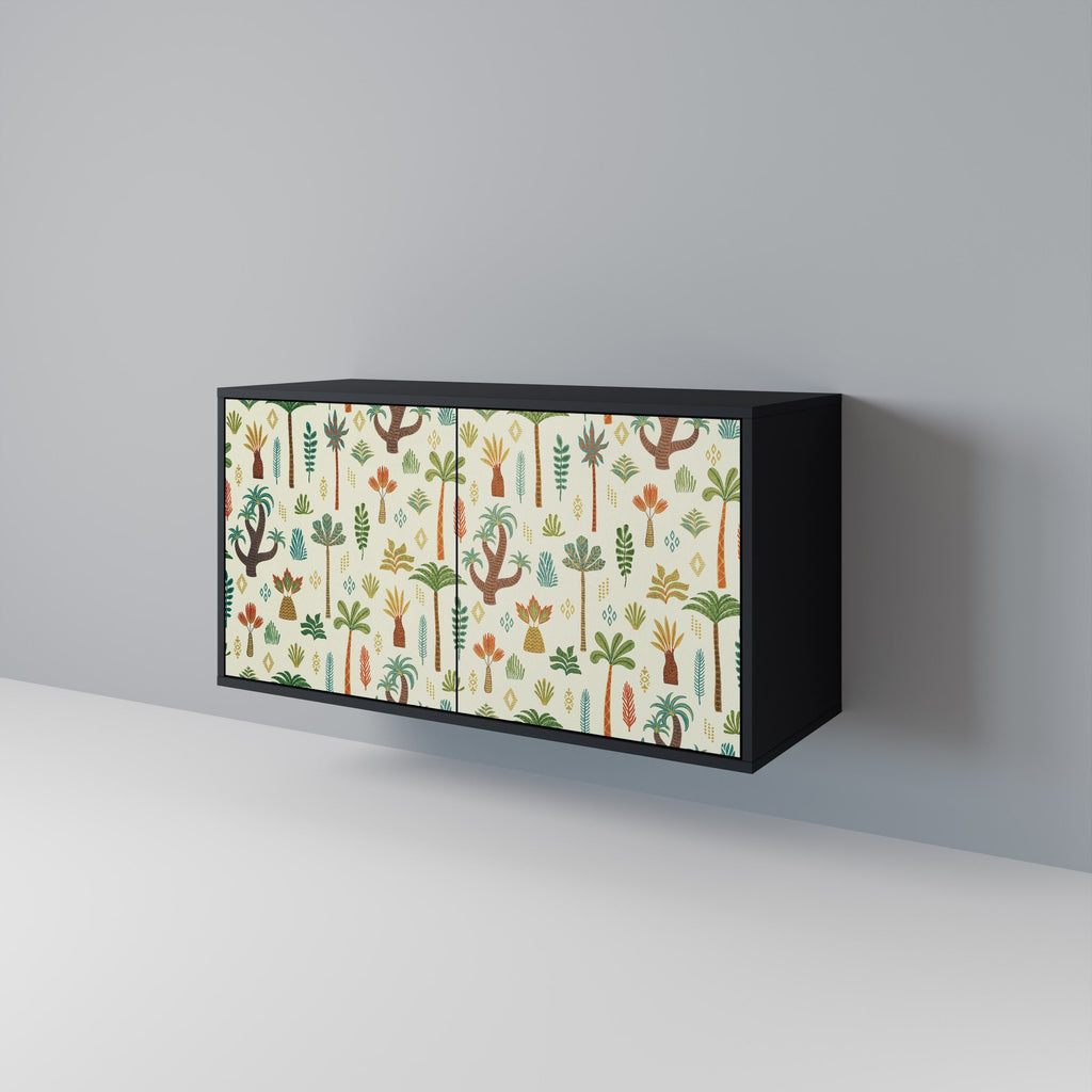 Buffet 2 portes PALM SPRING finition noire