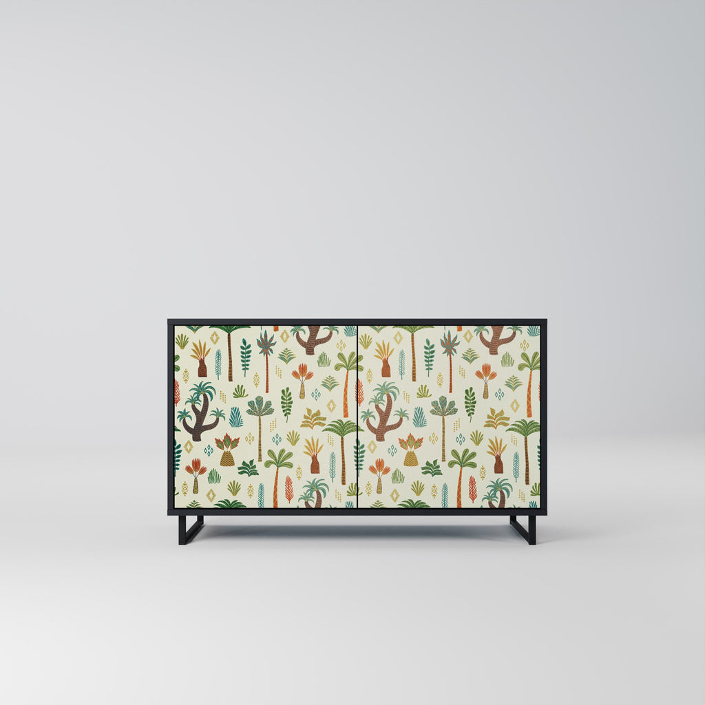 Buffet 2 portes PALM SPRING finition noire