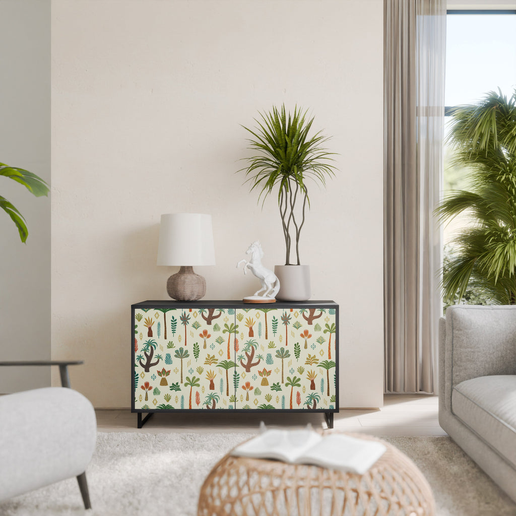 Buffet 2 portes PALM SPRING finition noire