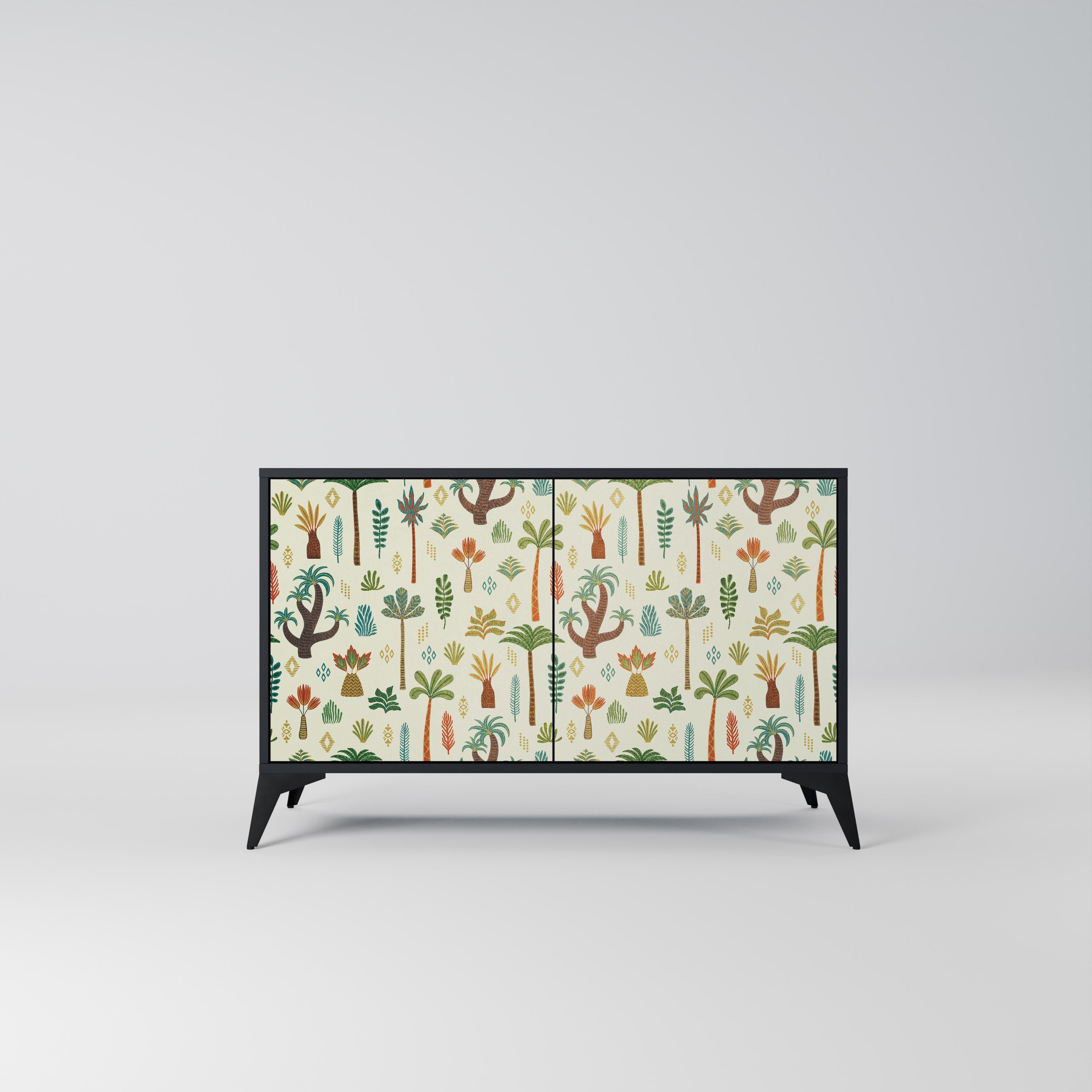 Buffet 2 portes PALM SPRING finition noire