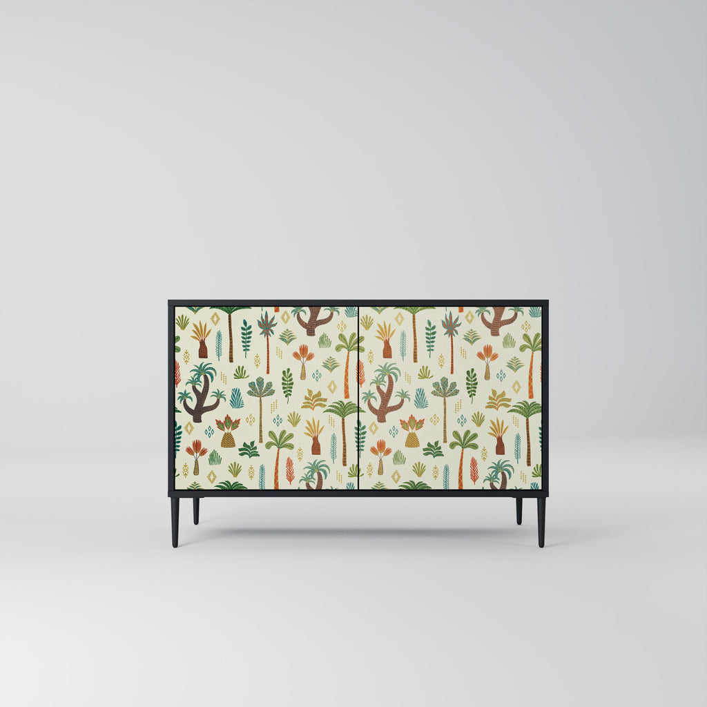 Buffet 2 portes PALM SPRING finition noire