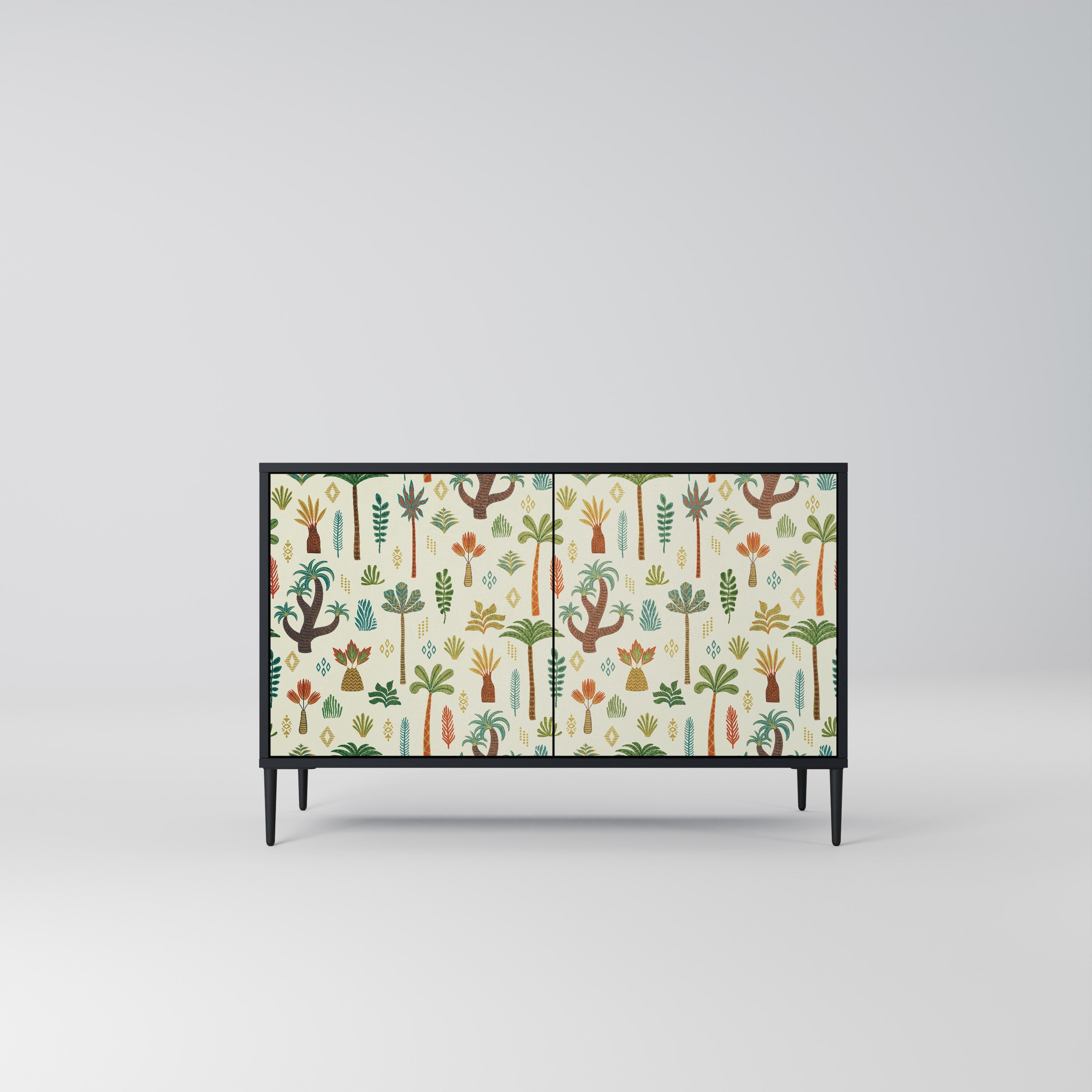 Buffet 2 portes PALM SPRING finition noire