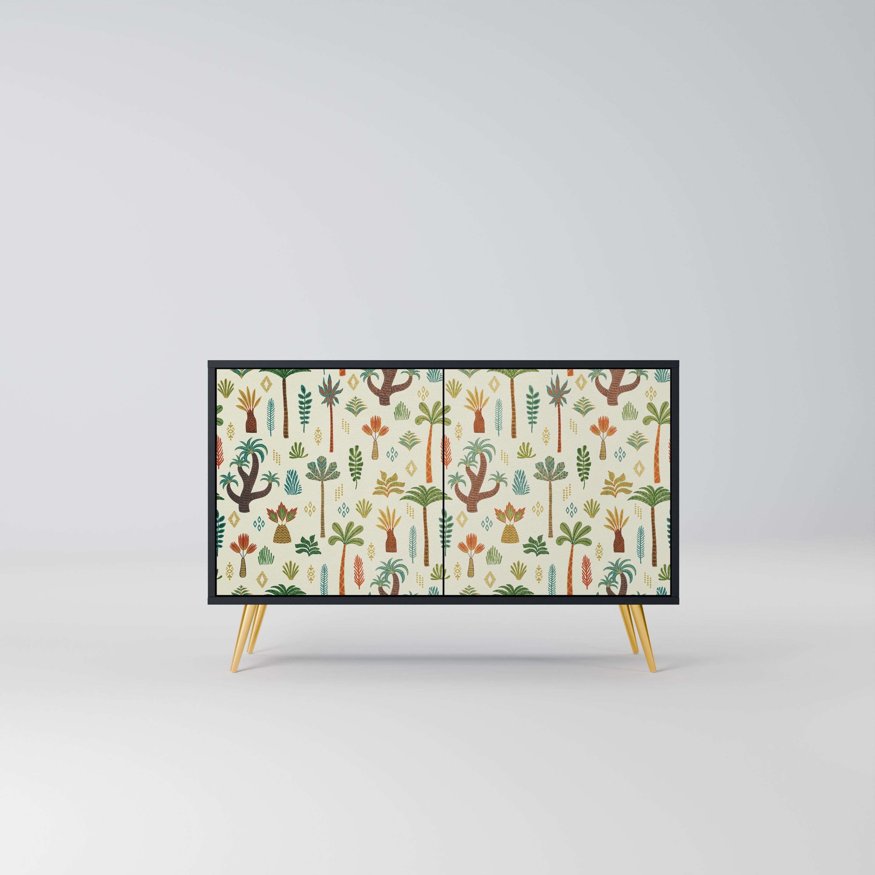 Buffet 2 portes PALM SPRING finition noire