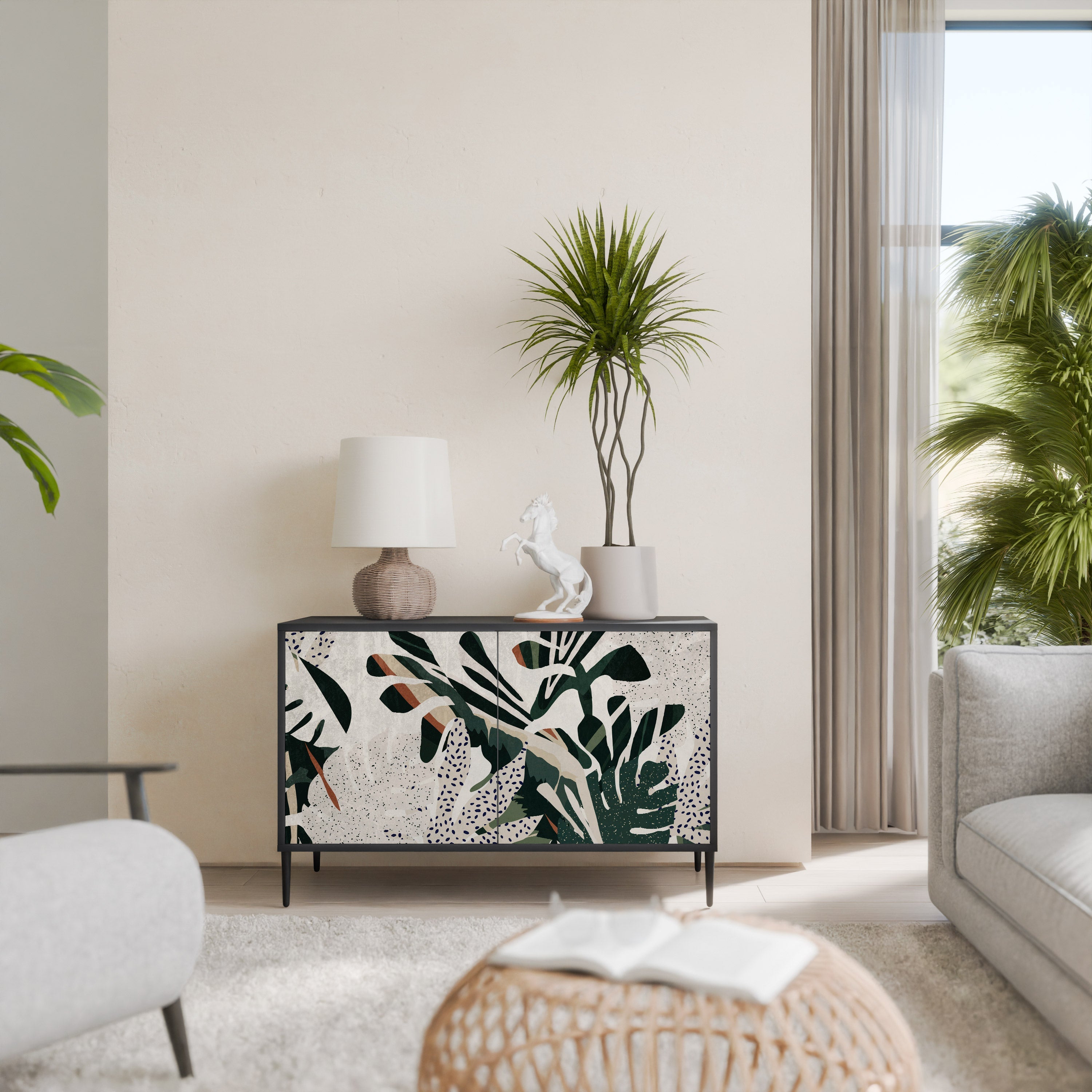 Buffet 2 portes VERDURE FORMATION finition noire