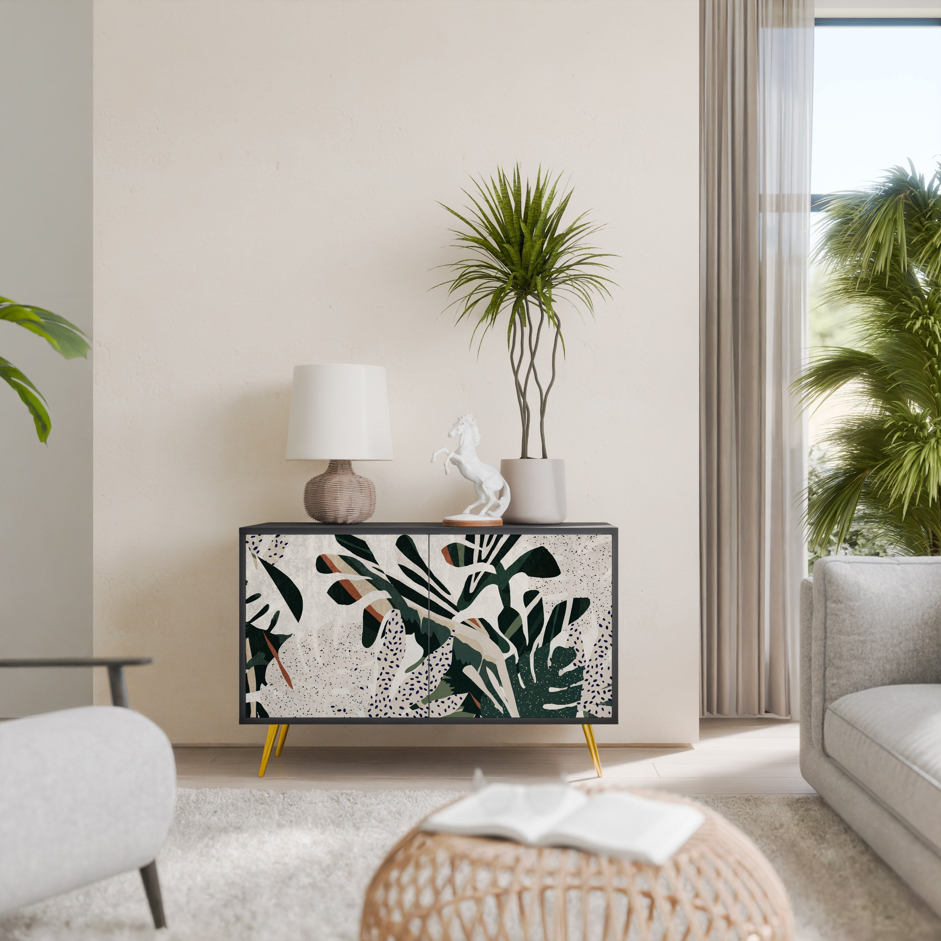 Buffet 2 portes VERDURE FORMATION finition noire