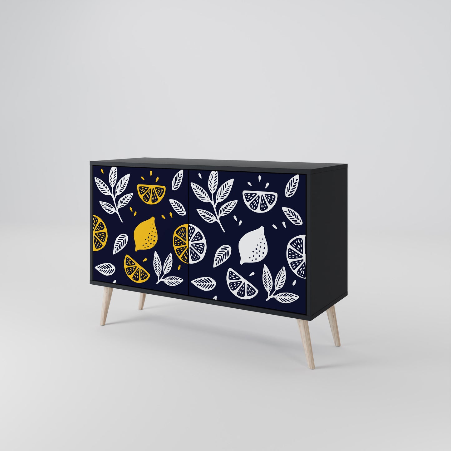 CITRUS BLACK AND WHITE 2-Door Sideboard