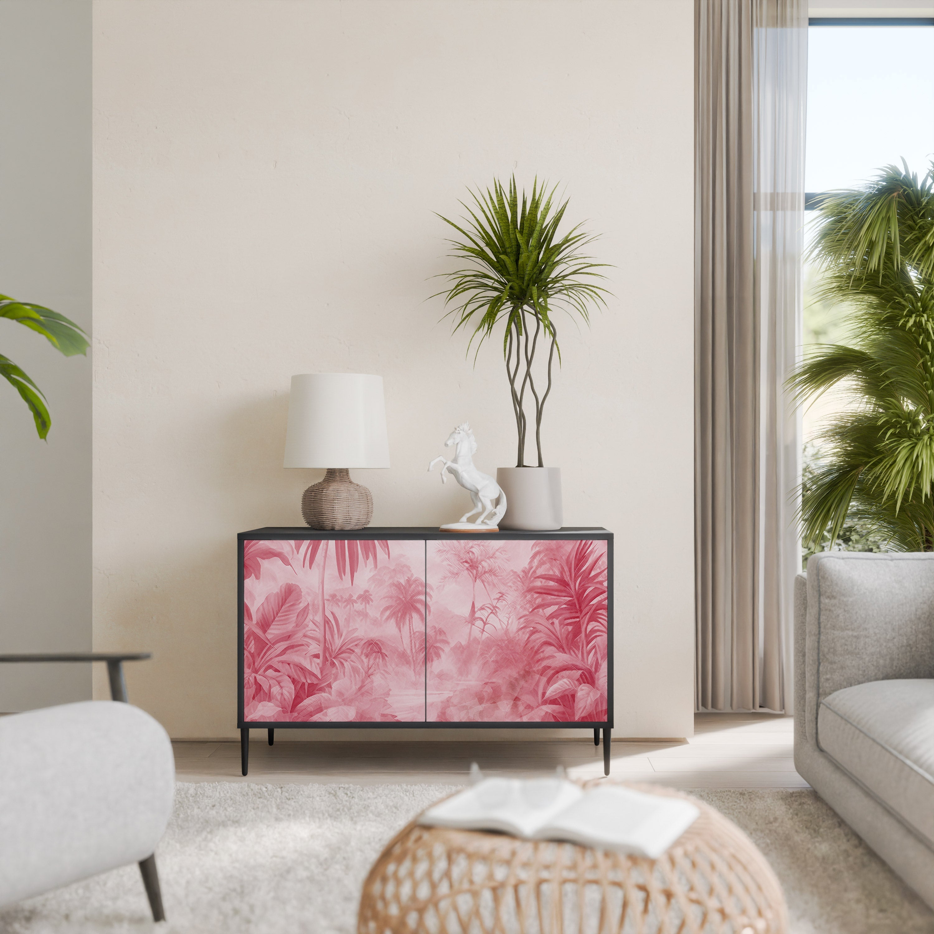 Buffet 2 portes SWEET TROPICS finition noire