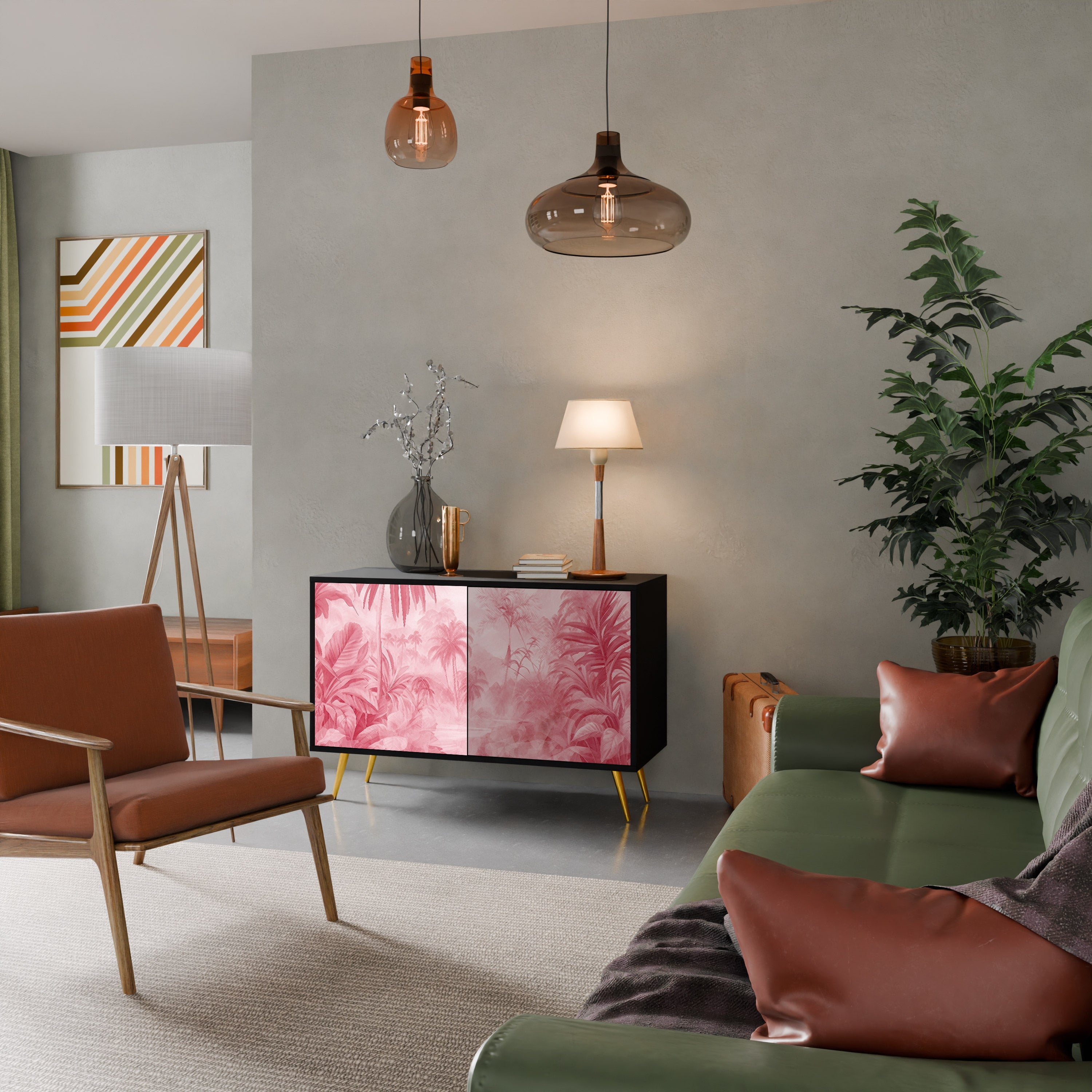 Buffet 2 portes SWEET TROPICS finition noire