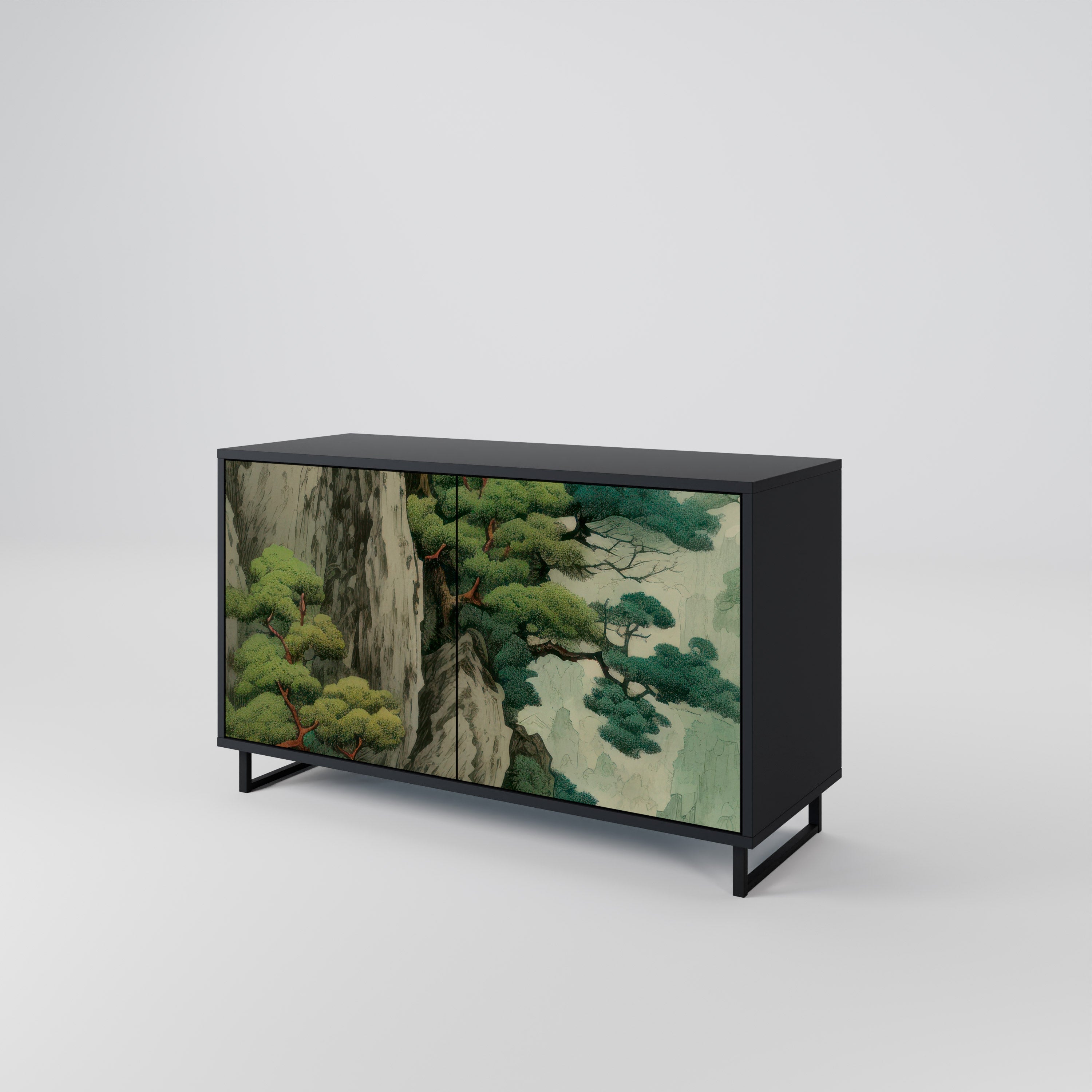 Buffet 2 portes VERDURE ABYSS finition noire