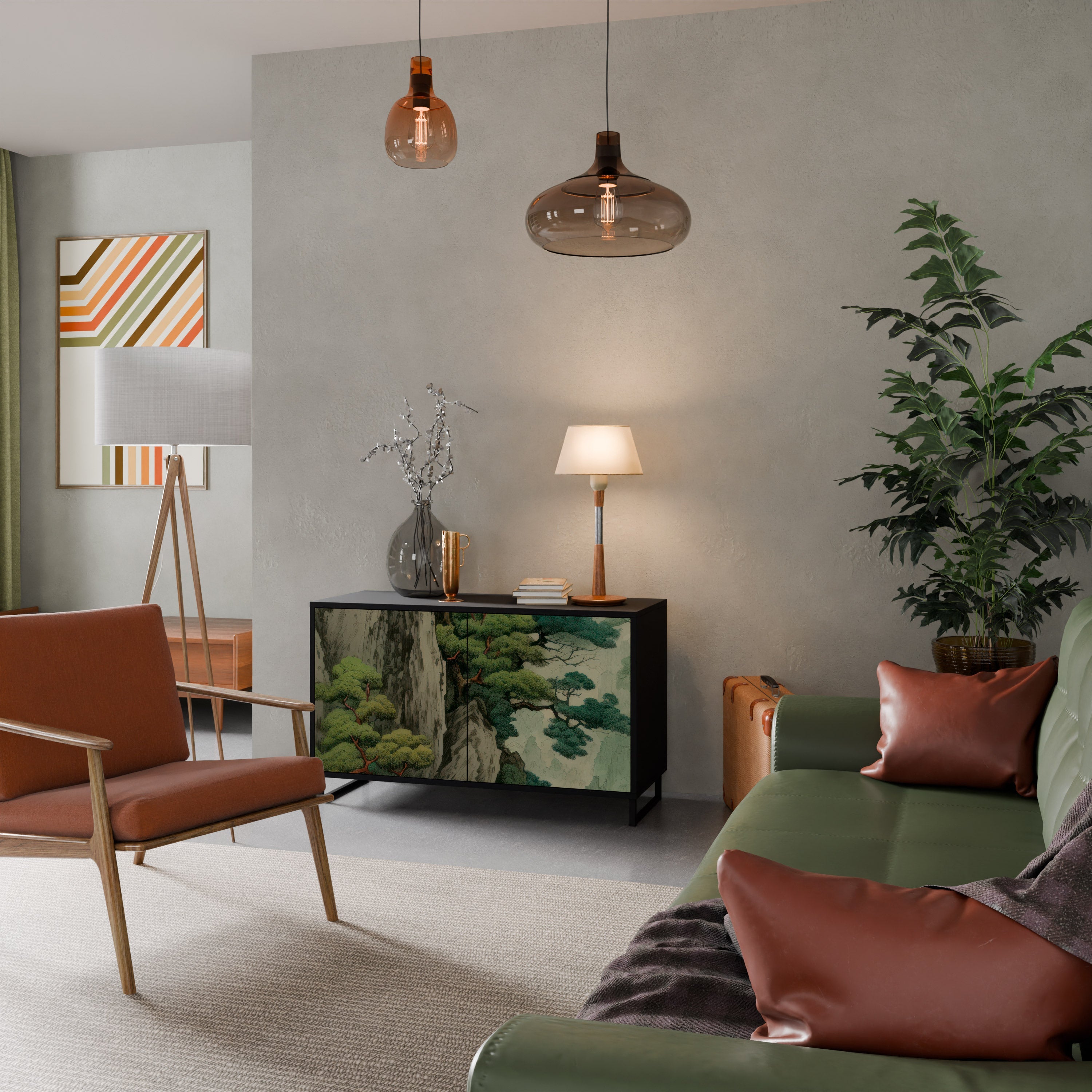 Buffet 2 portes VERDURE ABYSS finition noire