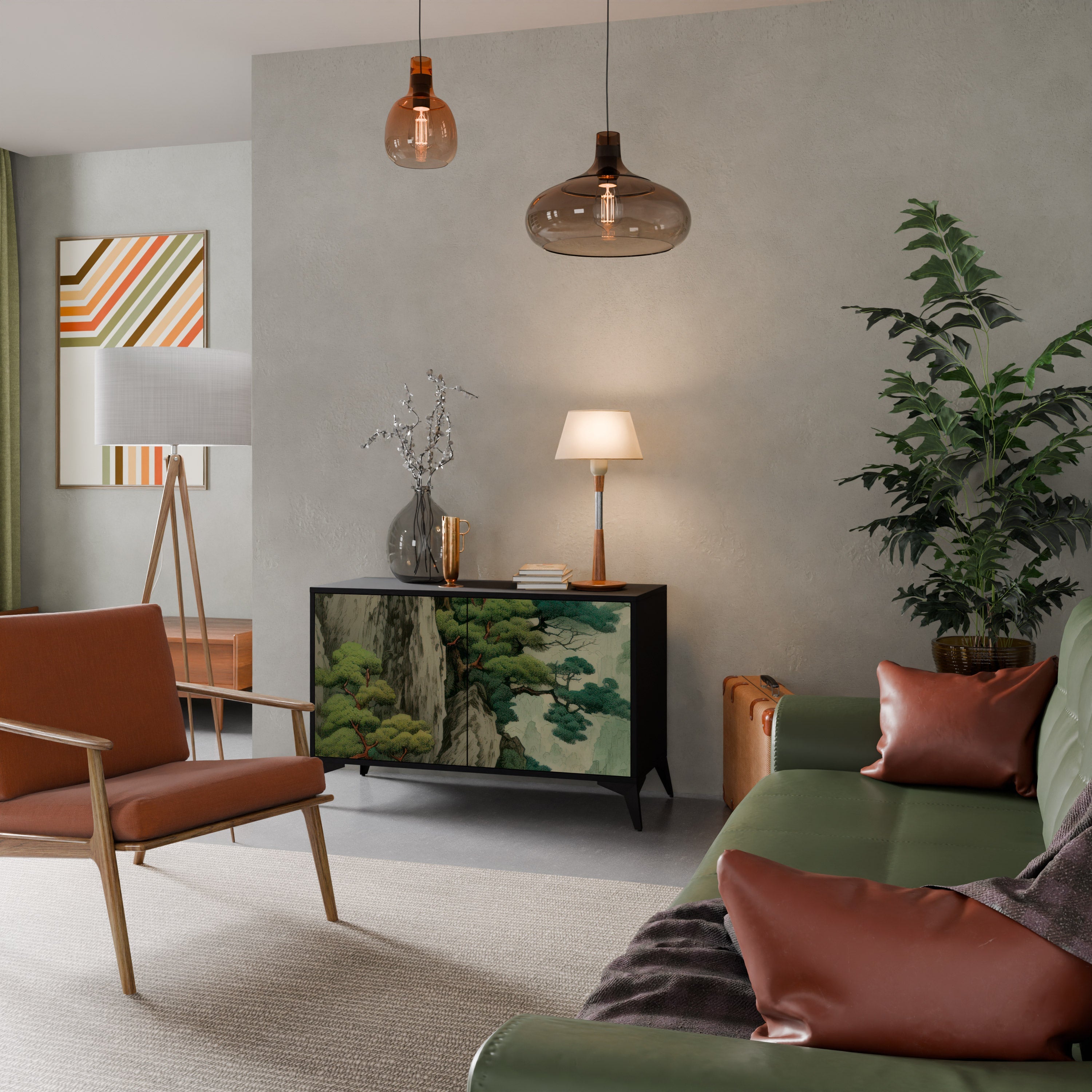 Buffet 2 portes VERDURE ABYSS finition noire