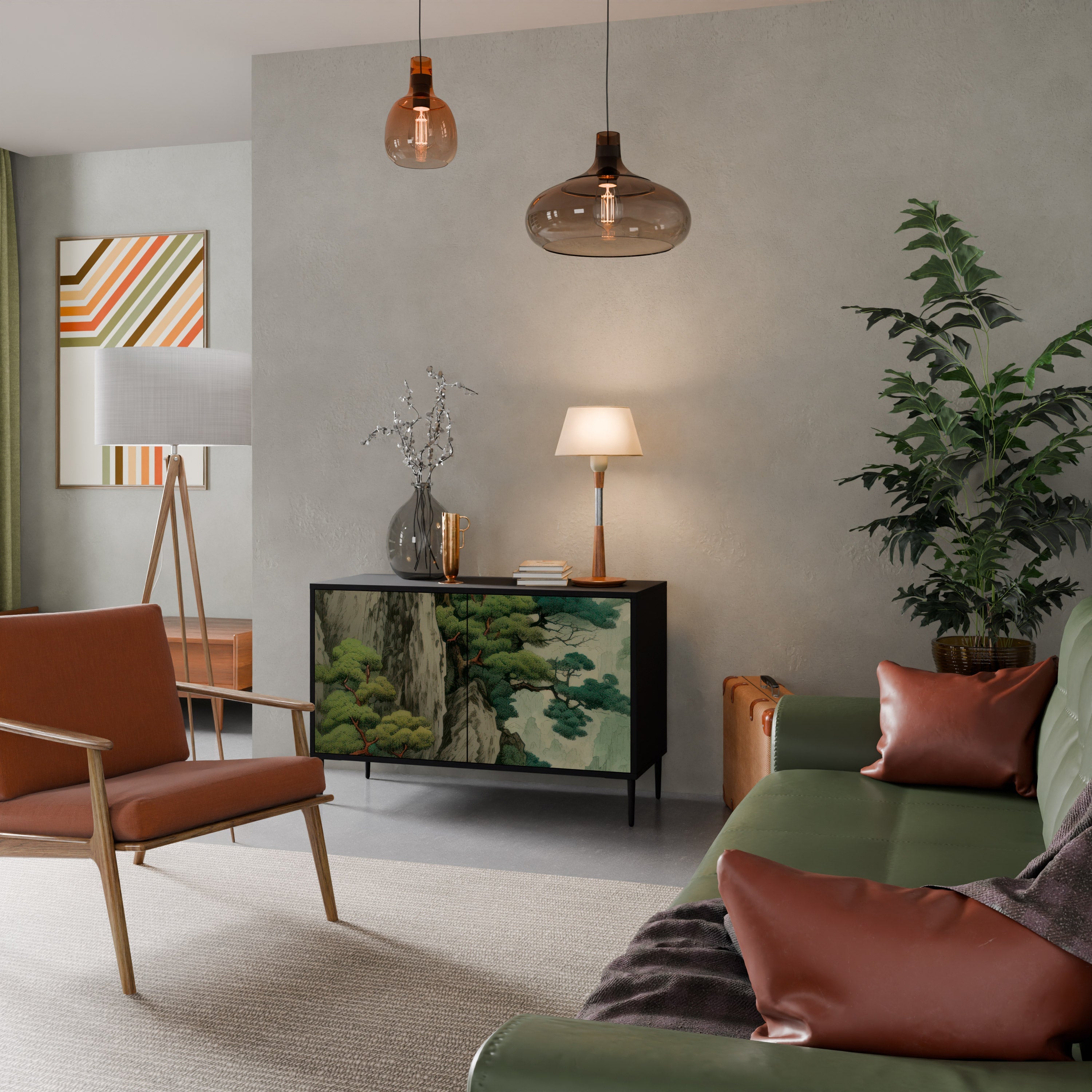 Buffet 2 portes VERDURE ABYSS finition noire