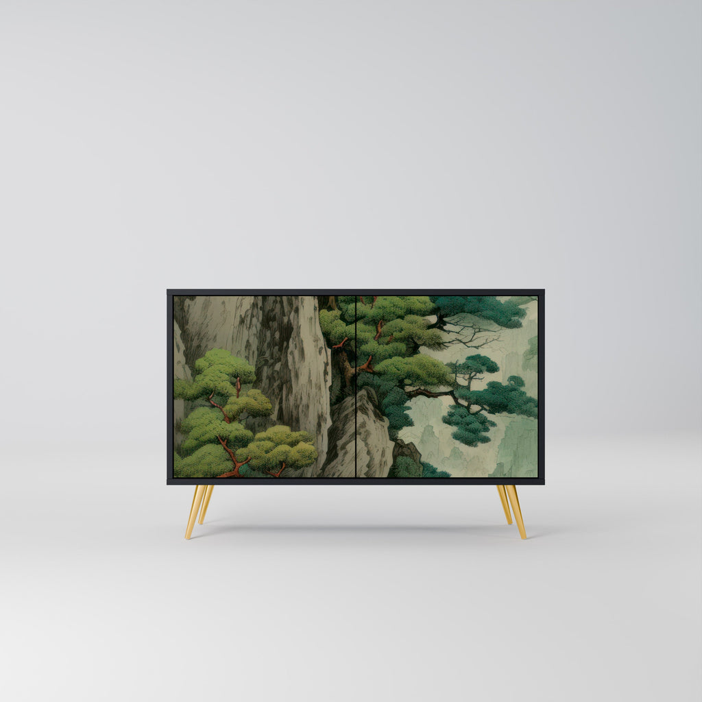 Buffet 2 portes VERDURE ABYSS finition noire