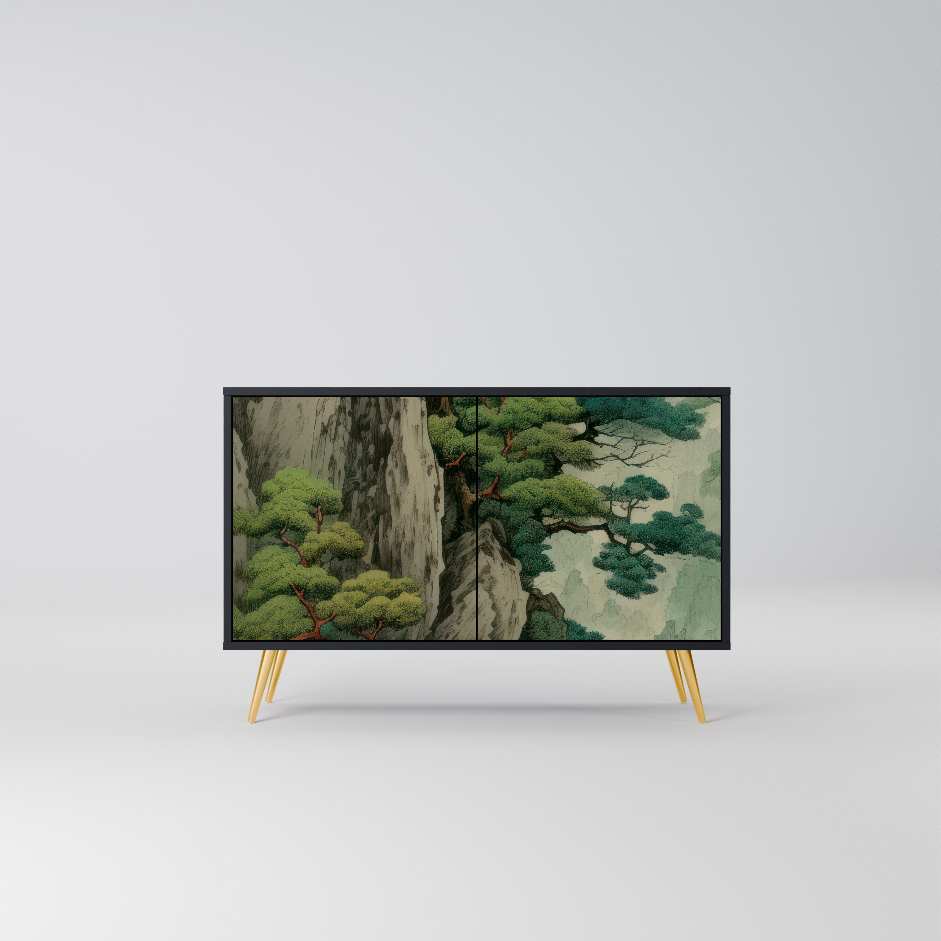 Buffet 2 portes VERDURE ABYSS finition noire