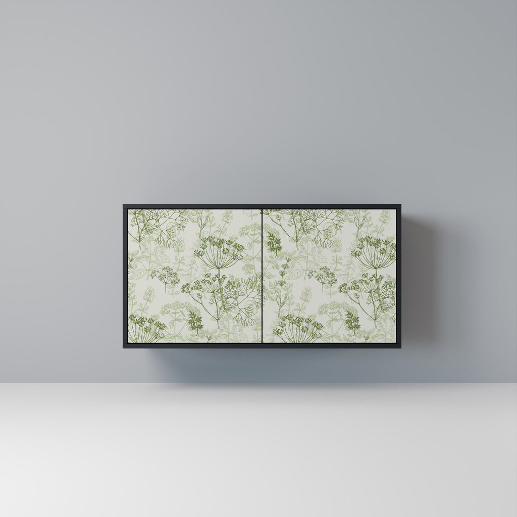 Buffet 2 portes à baldaquin FENNEL, finition noire