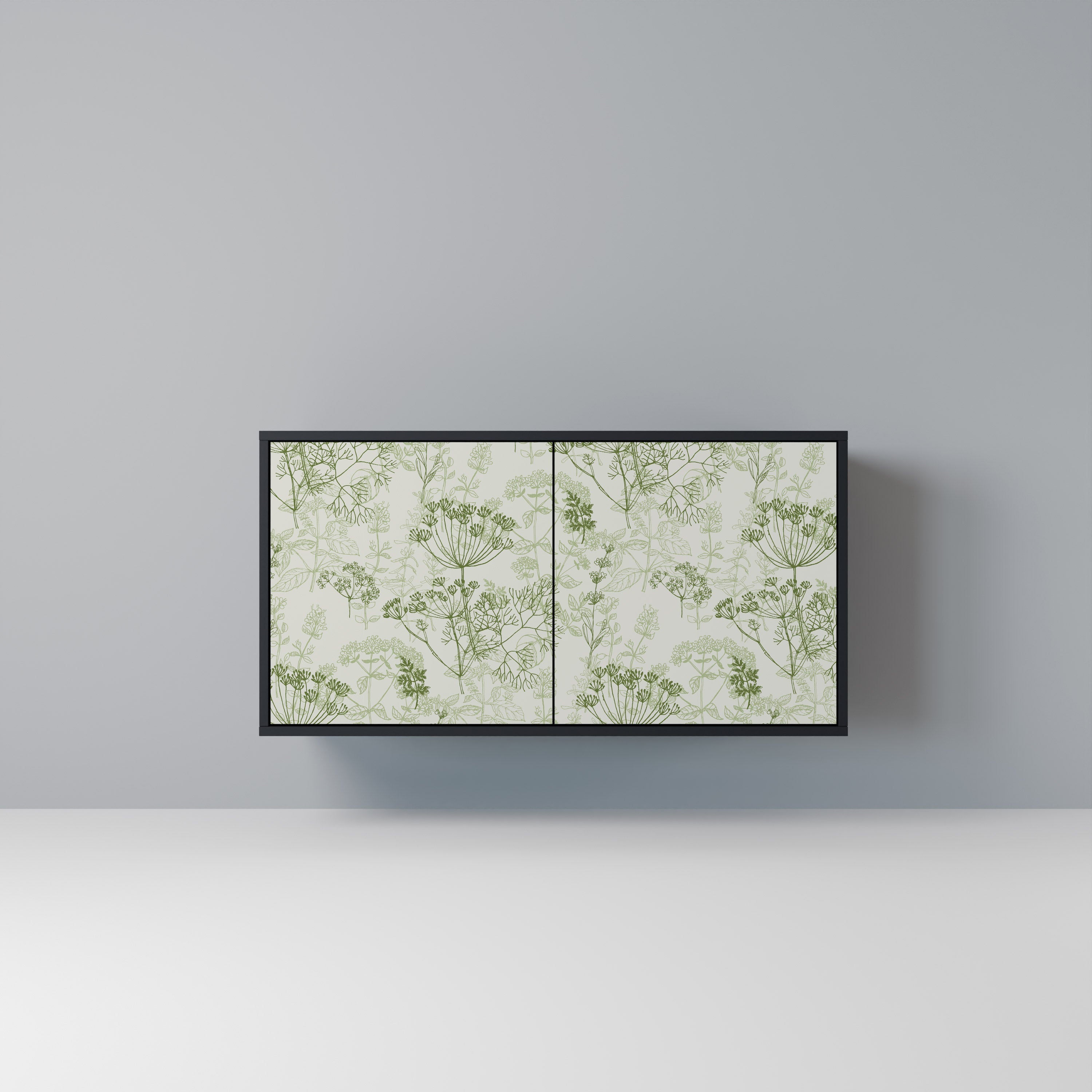 Buffet 2 portes à baldaquin FENNEL, finition noire