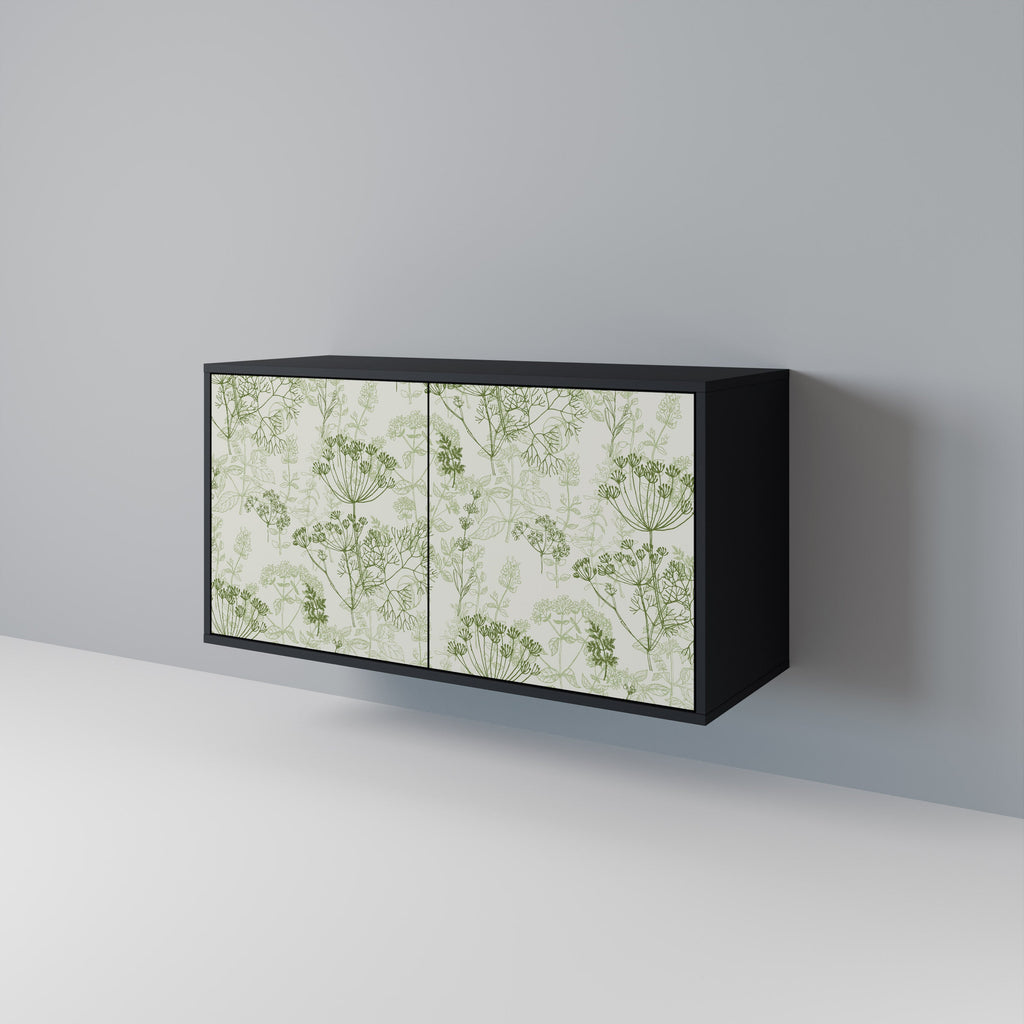 Buffet 2 portes à baldaquin FENNEL, finition noire