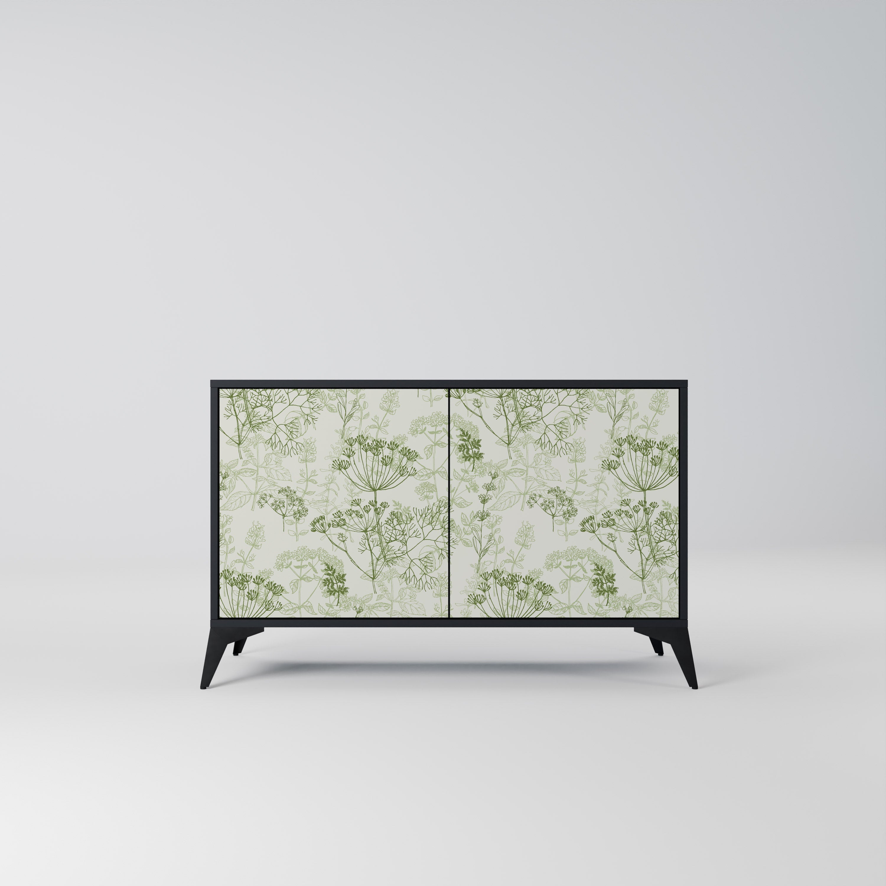 Buffet 2 portes à baldaquin FENNEL, finition noire