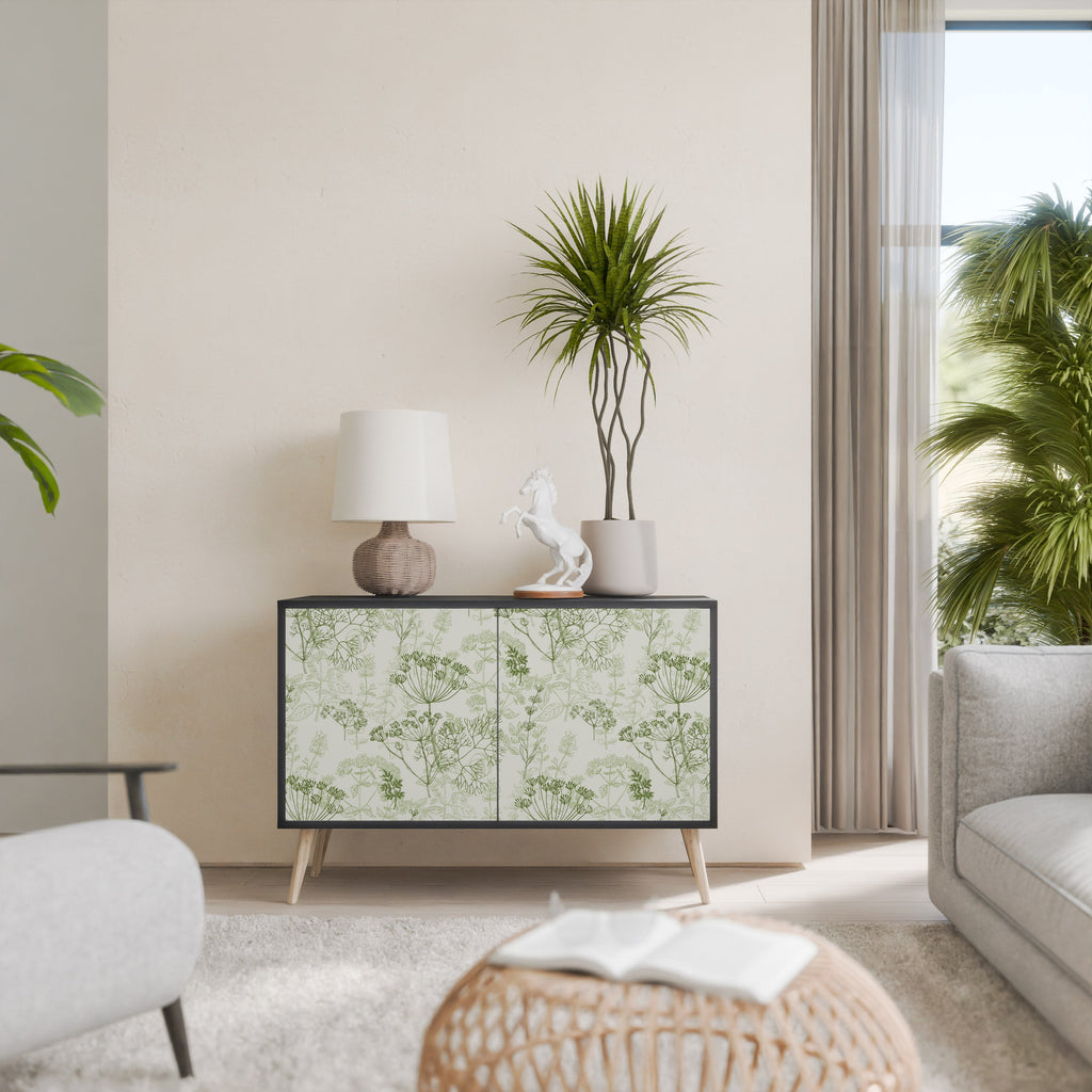 Buffet 2 portes à baldaquin FENNEL, finition noire