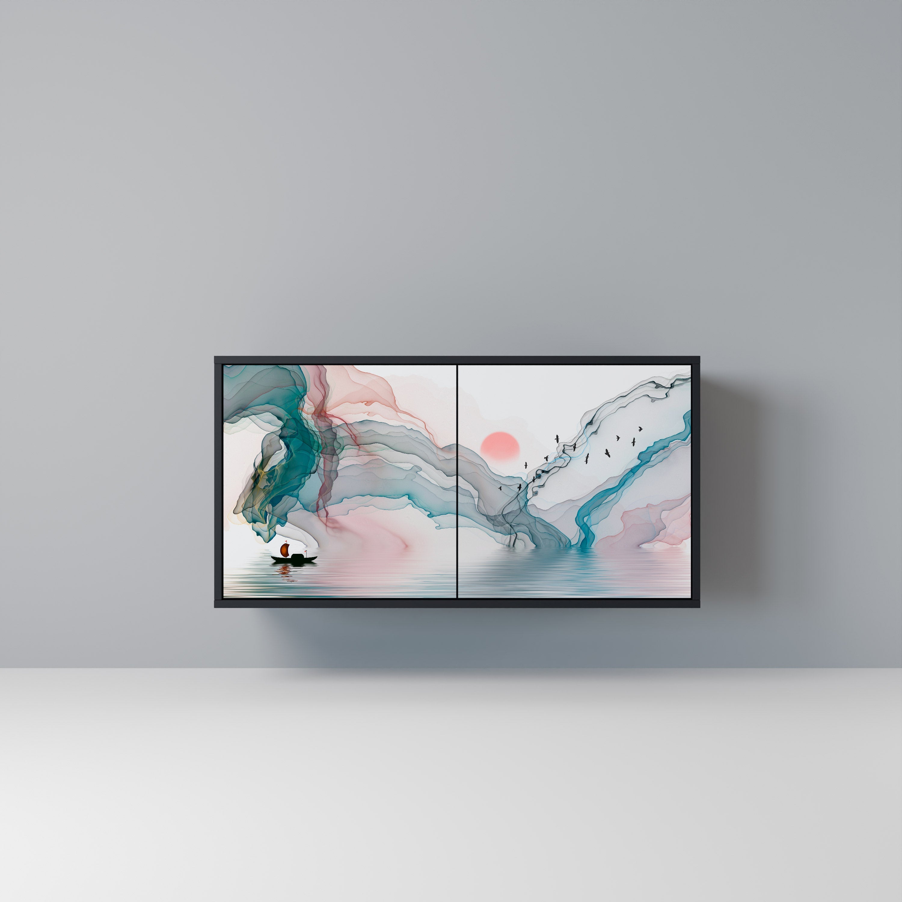 Buffet 2 portes VELVET CROSSING finition noire