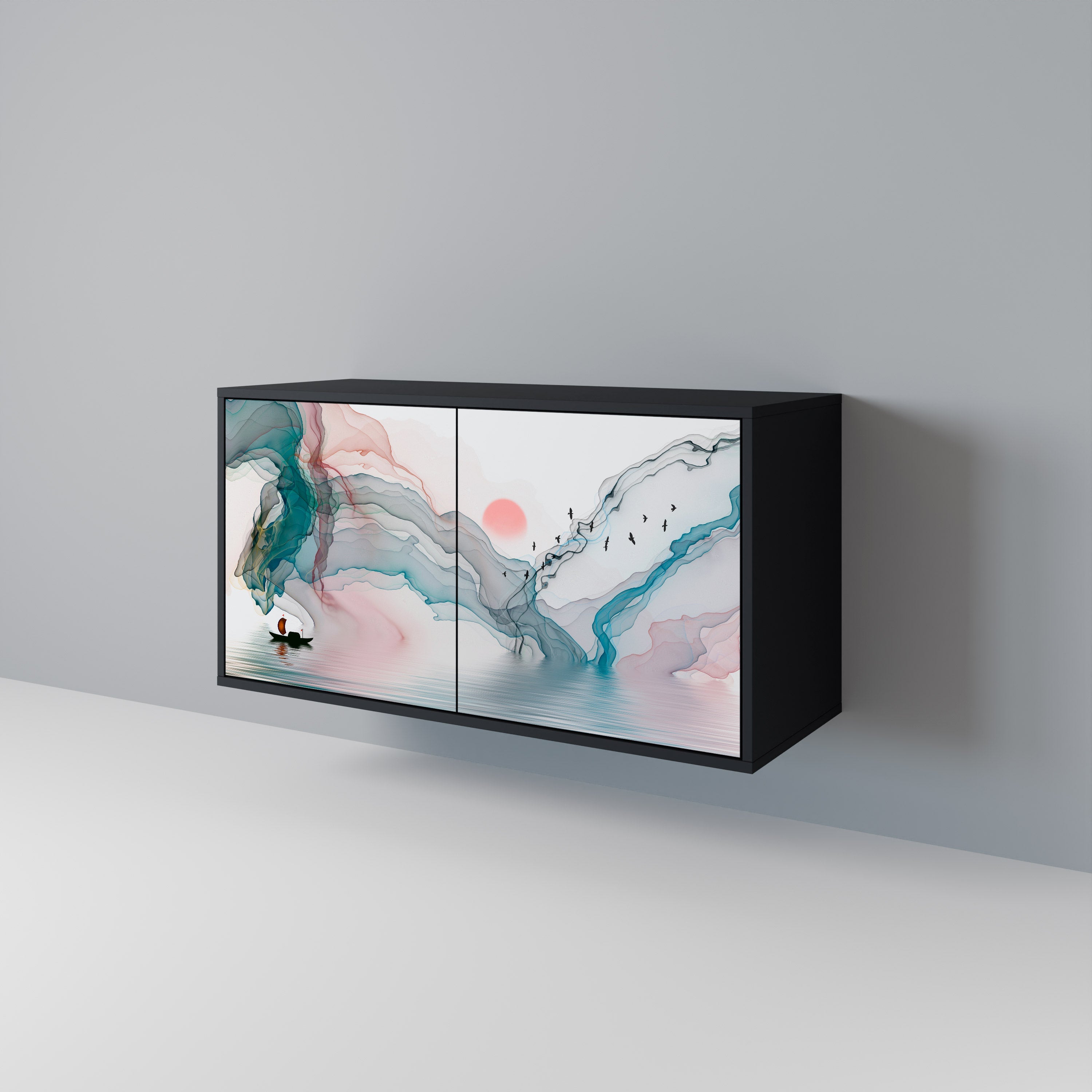 Buffet 2 portes VELVET CROSSING finition noire