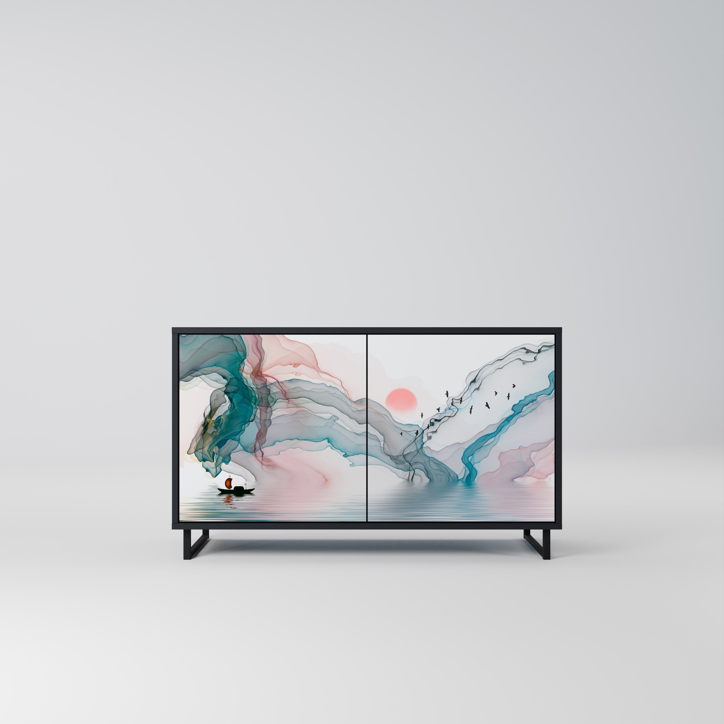 Buffet 2 portes VELVET CROSSING finition noire