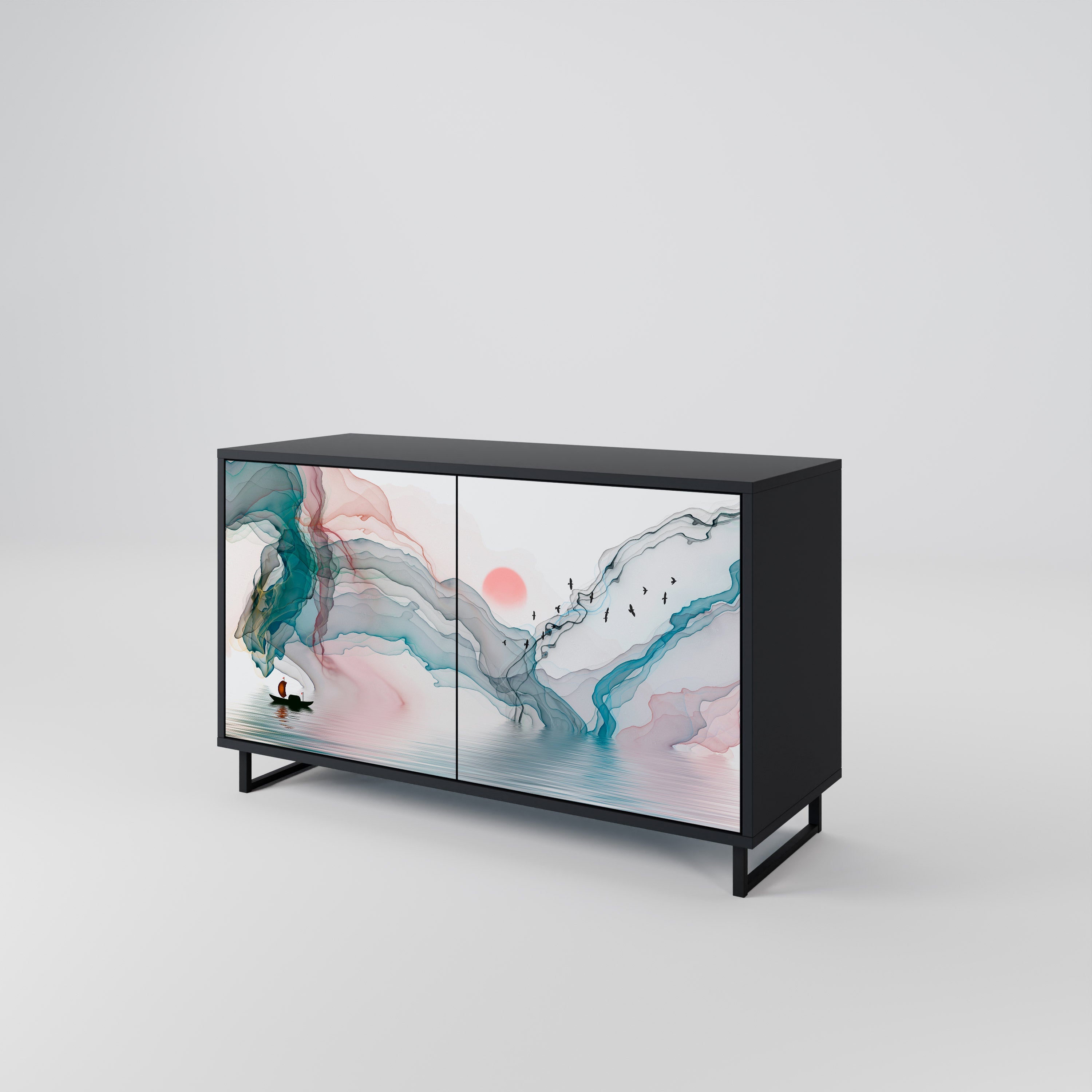 Buffet 2 portes VELVET CROSSING finition noire