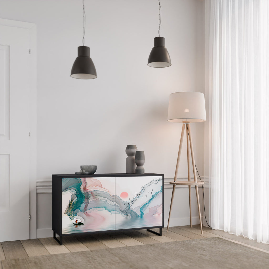 Buffet 2 portes VELVET CROSSING finition noire