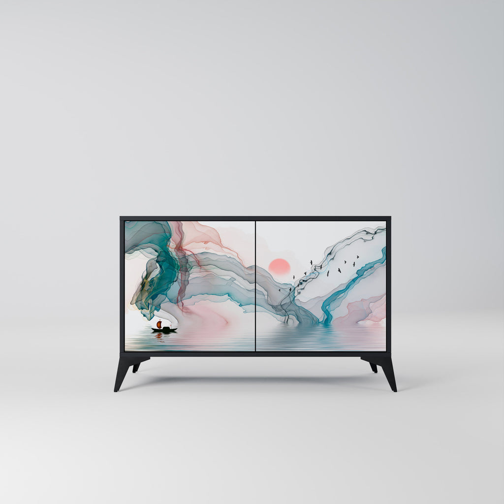 Buffet 2 portes VELVET CROSSING finition noire