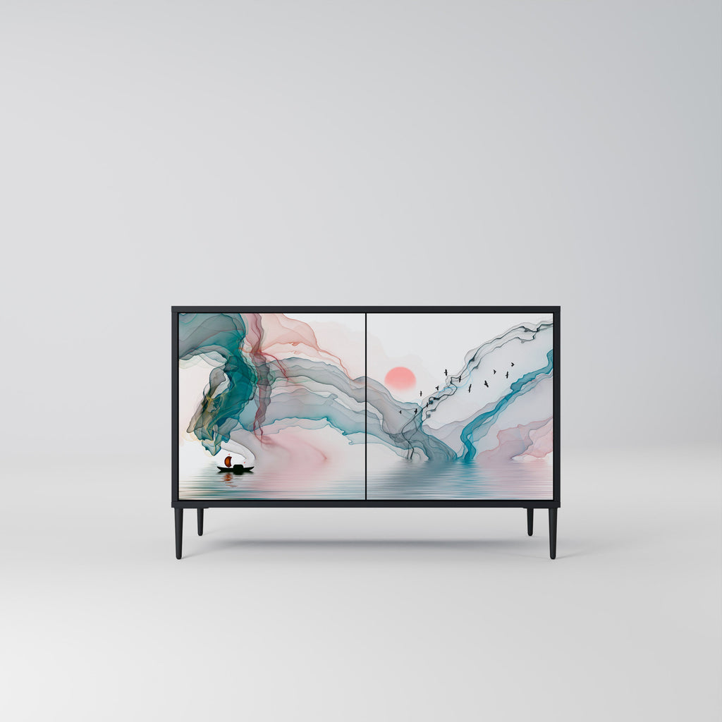 Buffet 2 portes VELVET CROSSING finition noire