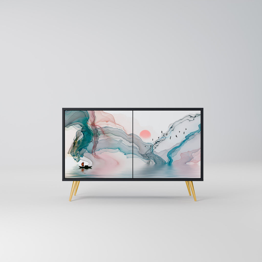 Buffet 2 portes VELVET CROSSING finition noire