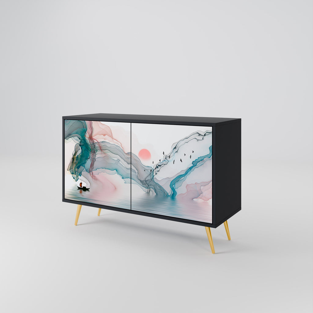 Buffet 2 portes VELVET CROSSING finition noire