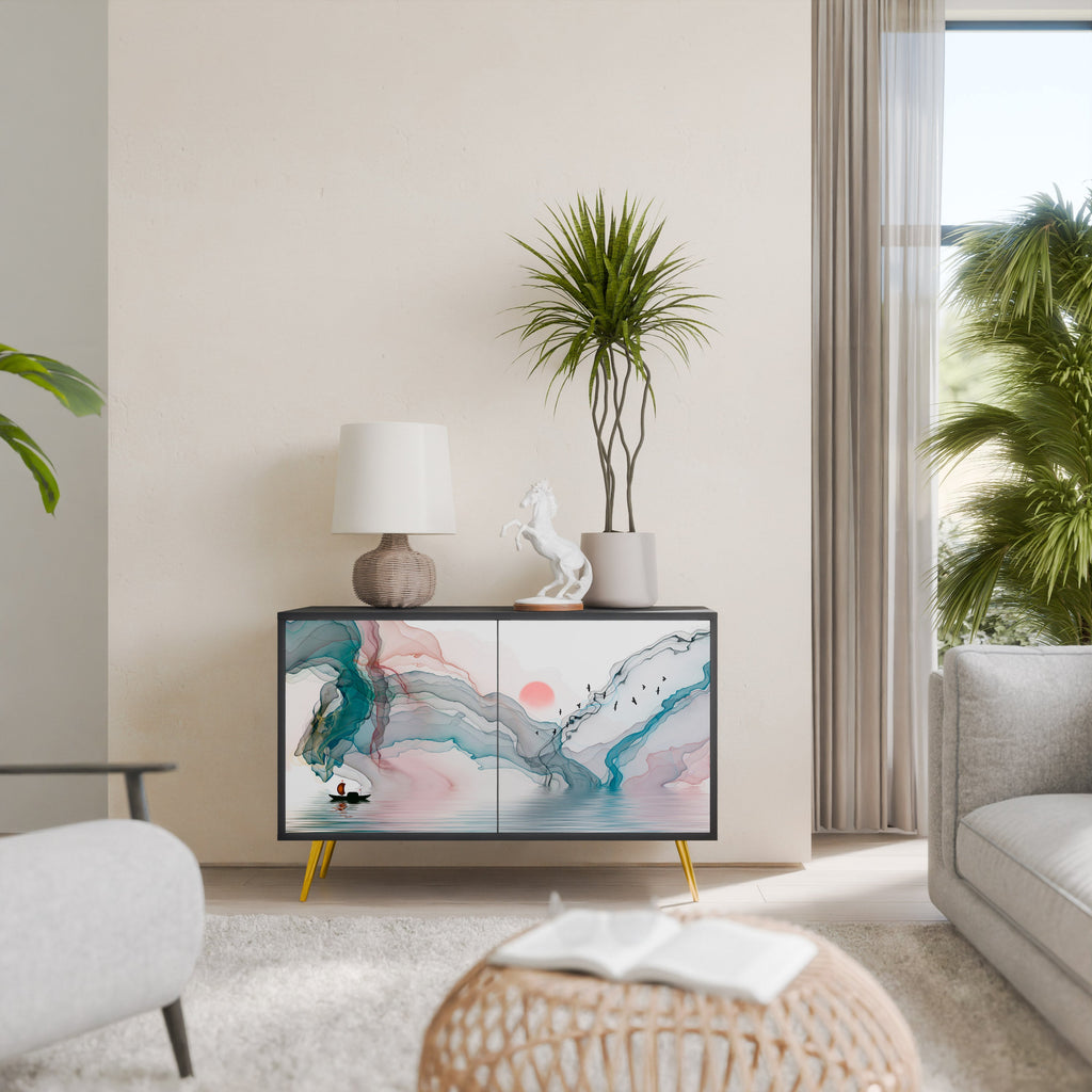 Buffet 2 portes VELVET CROSSING finition noire