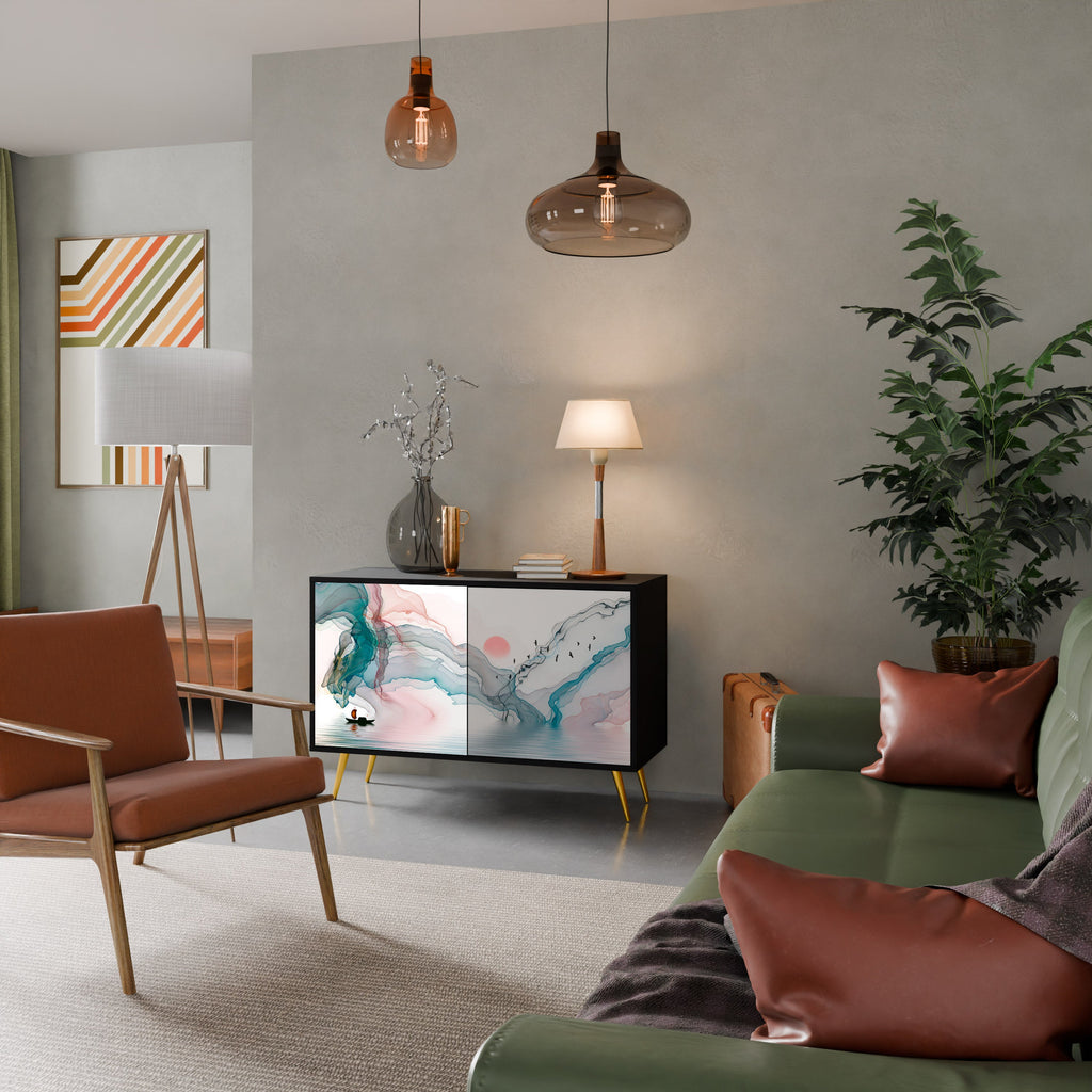 Buffet 2 portes VELVET CROSSING finition noire