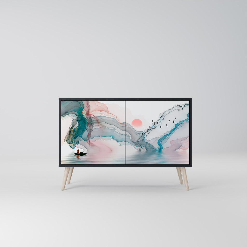 Buffet 2 portes VELVET CROSSING finition noire